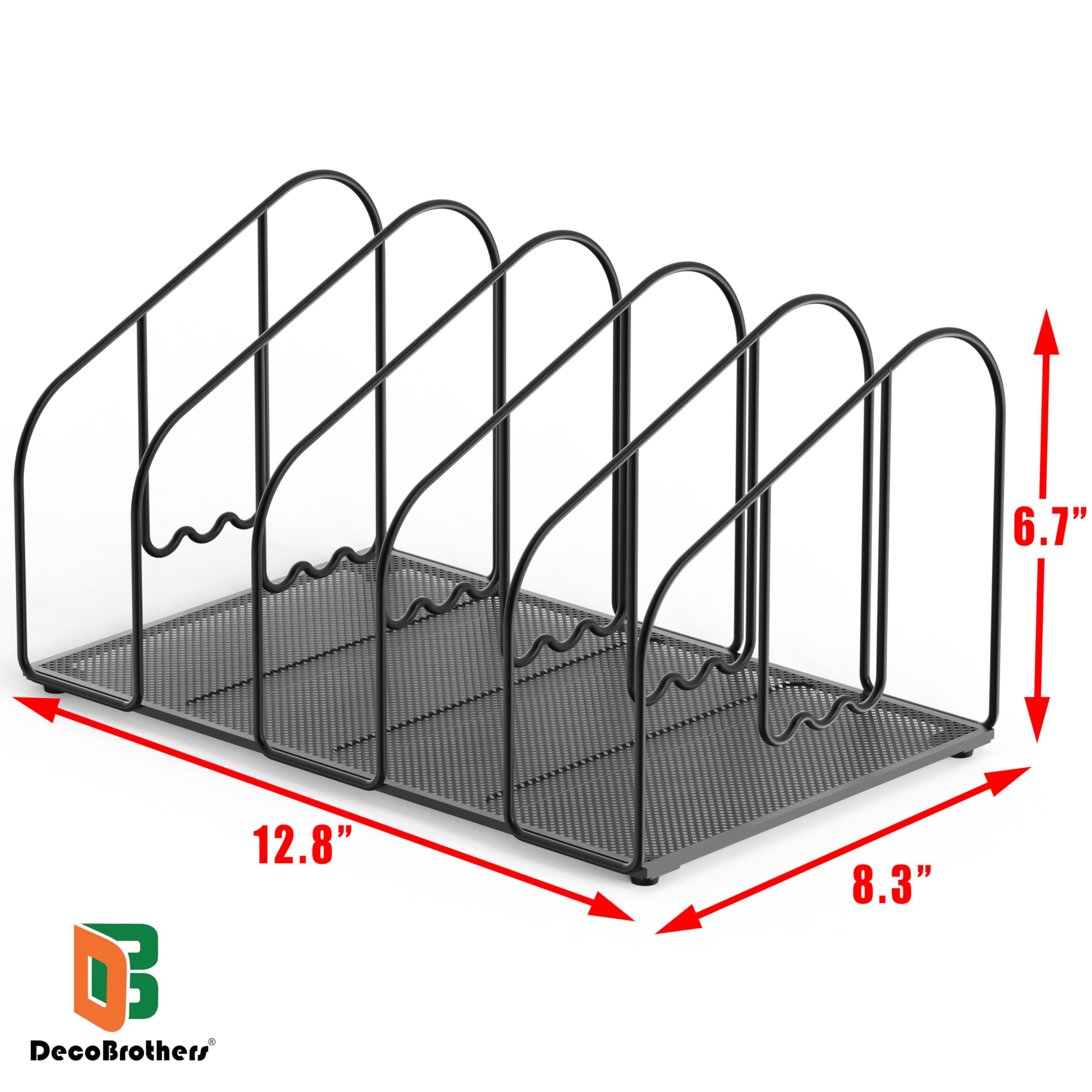 Deco Brothers 5-Section Black File Sorter Organizer for Desk - Perfect for Office, Home, and School Paper Organization