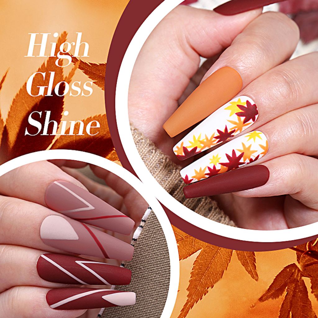 6 Colors Gel Nail Polish Set for Autumn & Winter - Long Lasting Soak Off UV LED Nail Polish Kit for Manicure & Pedicure at Home or Salon