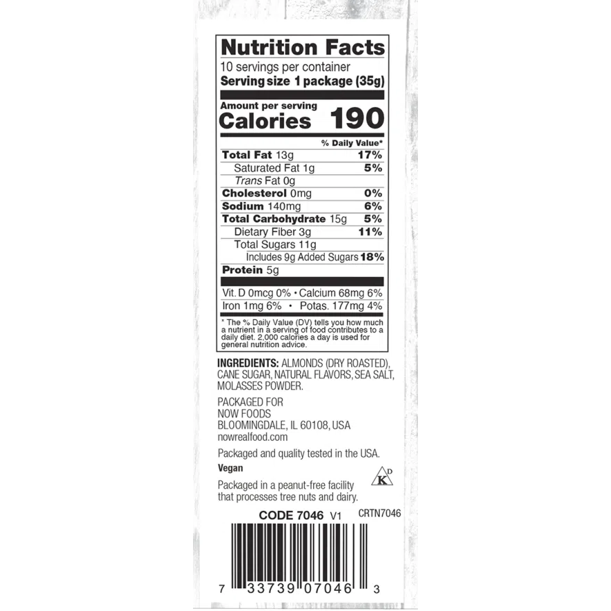 NOW Real Food Almonds - Raw, Unsalted, Non-GMO, Gluten-Free Snack - Perfect for Healthy Snacking, Baking & Cooking