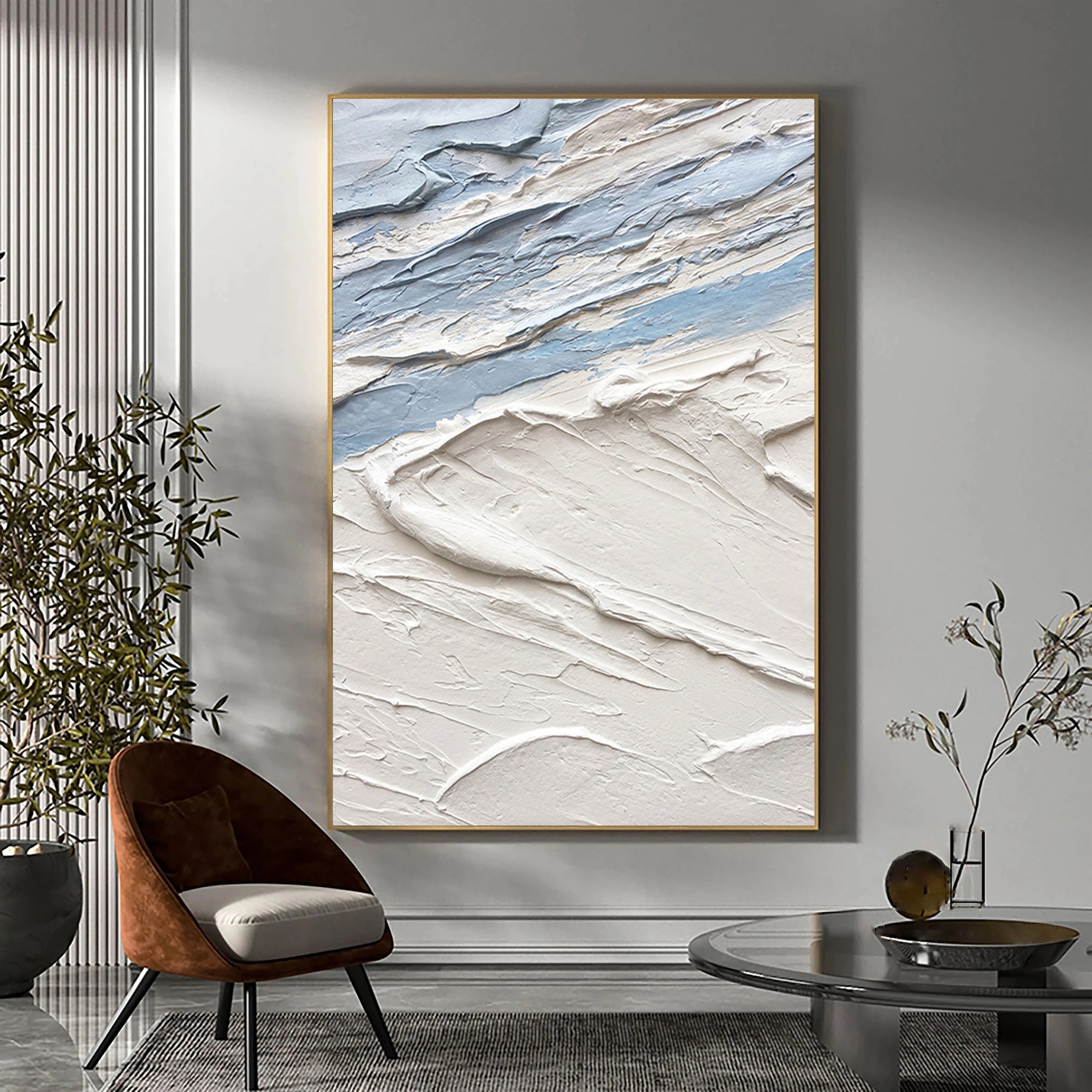 Minimalist Textured Plaster Art Painting - Modern Abstract Wall Decor for Living Room, Bedroom & Office | #MM031