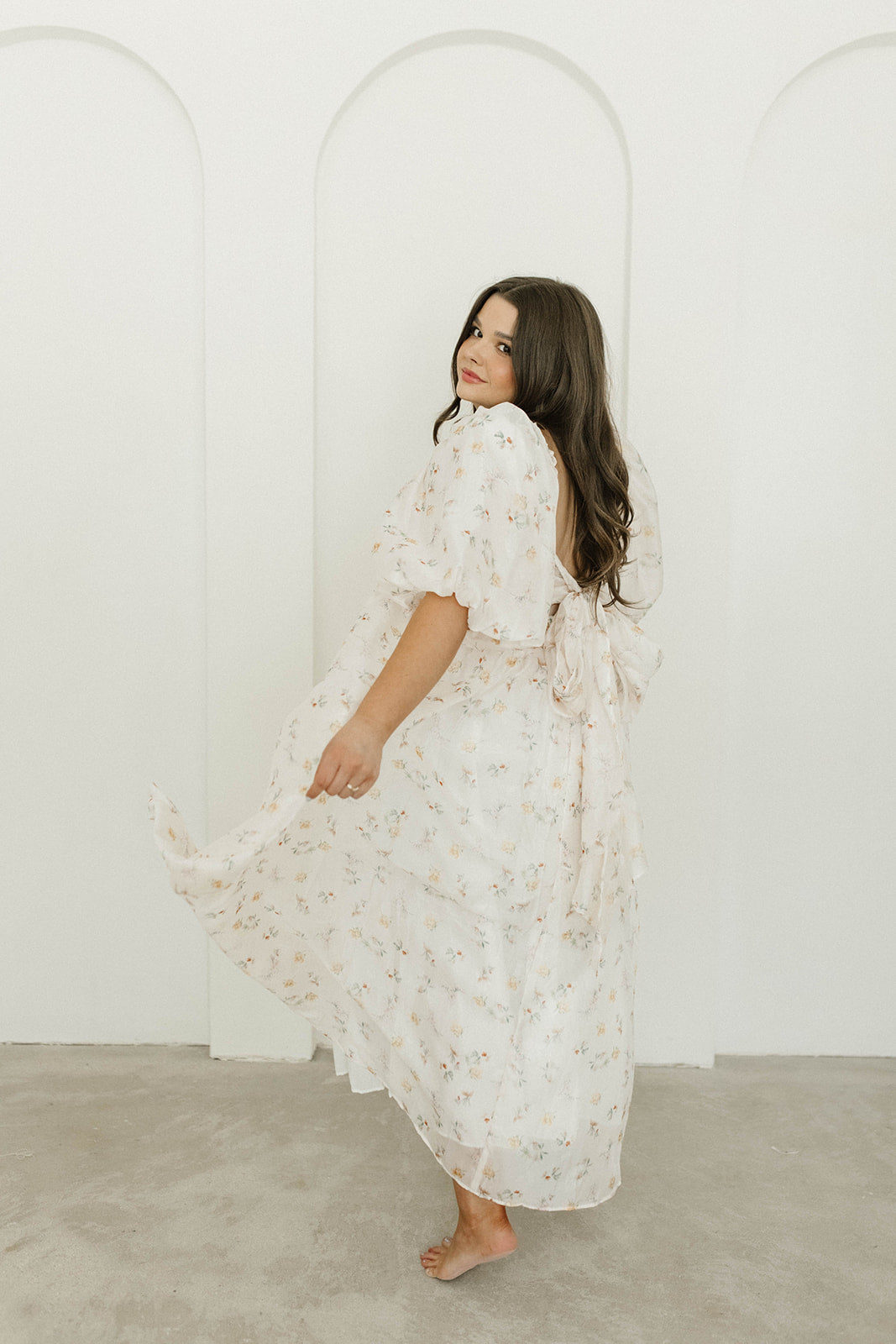 Melody Maxi Dress with Pleats & Bow Detail - Yellow Rose Floral Print | Bump Friendly Maternity Dress | Inclusive Sizing S-3XL | Perfect for Weddings, Baby Showers & Summer Vacations