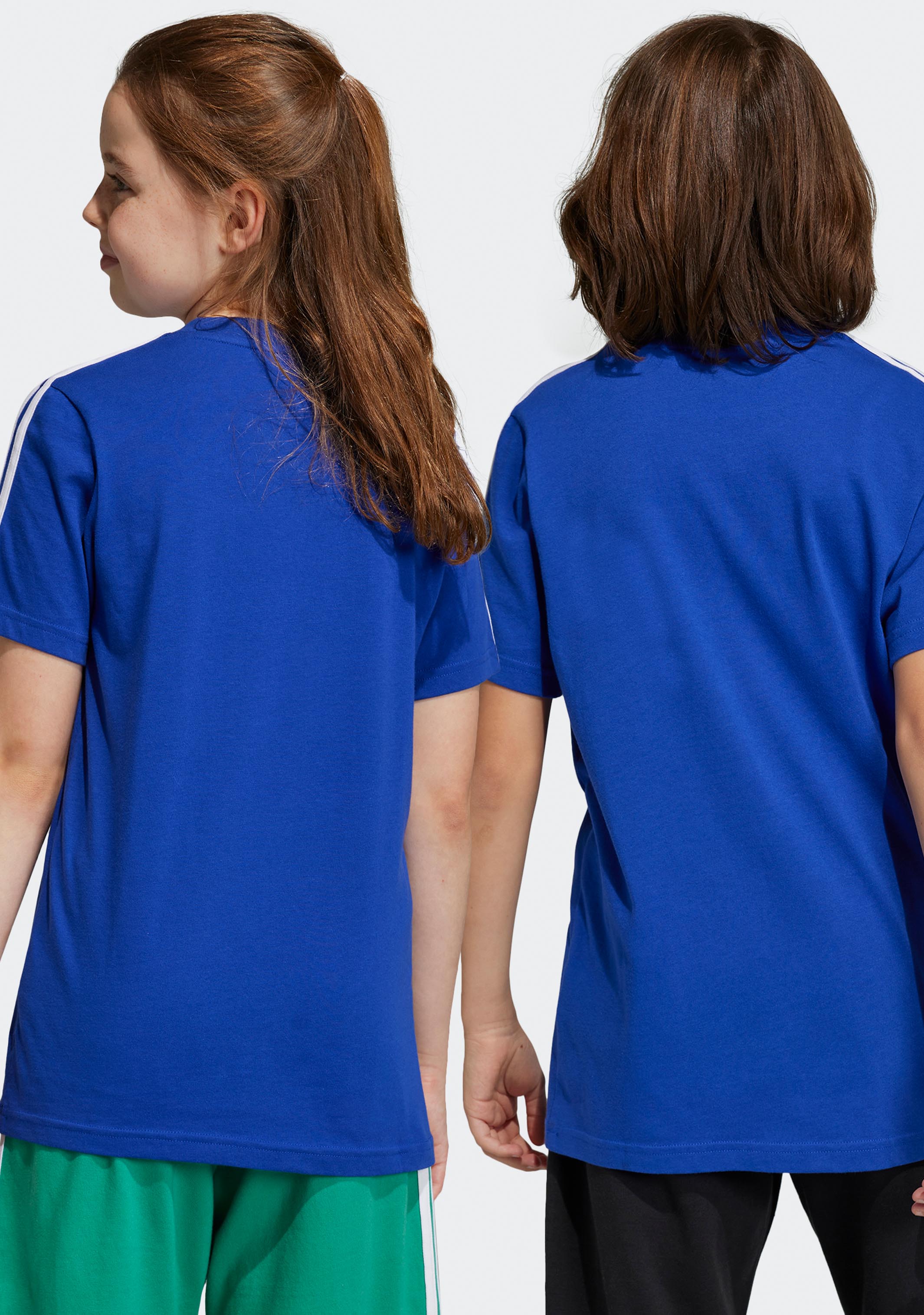 Adidas Kids' Essentials 3-Stripes Cotton T-Shirt - Comfortable Casual Tee for Boys & Girls - Perfect for School, Play & Everyday Wear