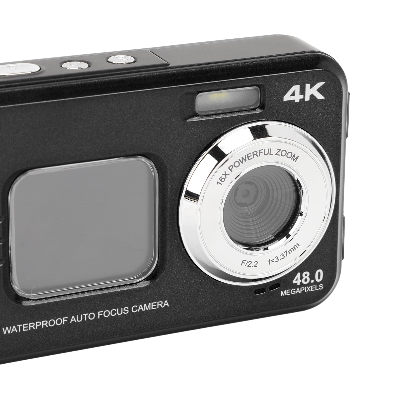4K Underwater Camera 48MP 16X Zoom Autofocus - Dual Screen Waterproof Digital Camera for Snorkeling, Diving & Outdoor Adventures - 11ft Water Resistant Selfie Camera with Compact Design (Black) - Perfect for Beach Vacations, Pool Parties & Marine Exploration