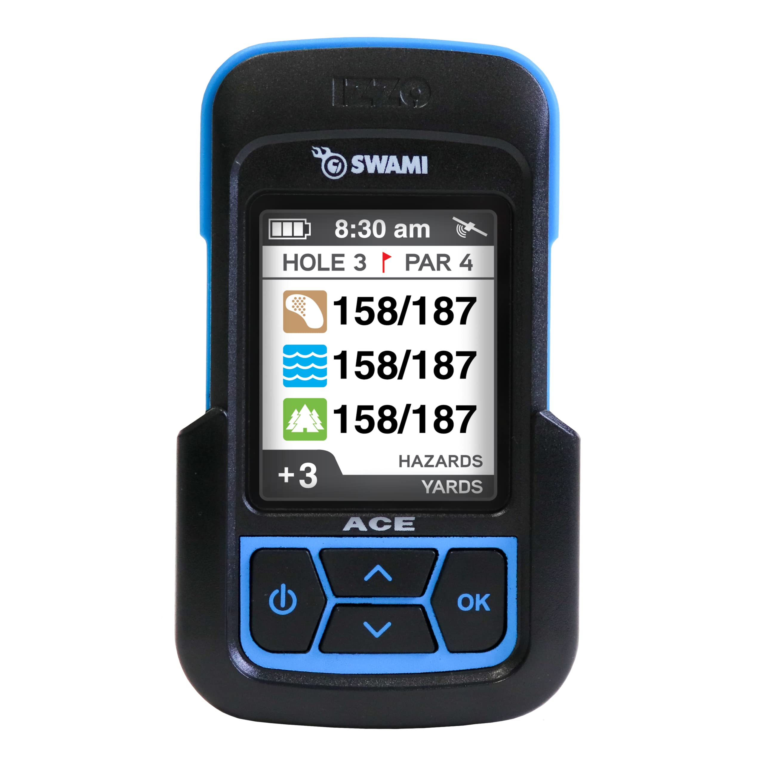 IZZO Golf Swami Ace Handheld GPS Rangefinder - Accurate Distance Measurement for Golfers | Perfect for Course Navigation & Improving Your Game