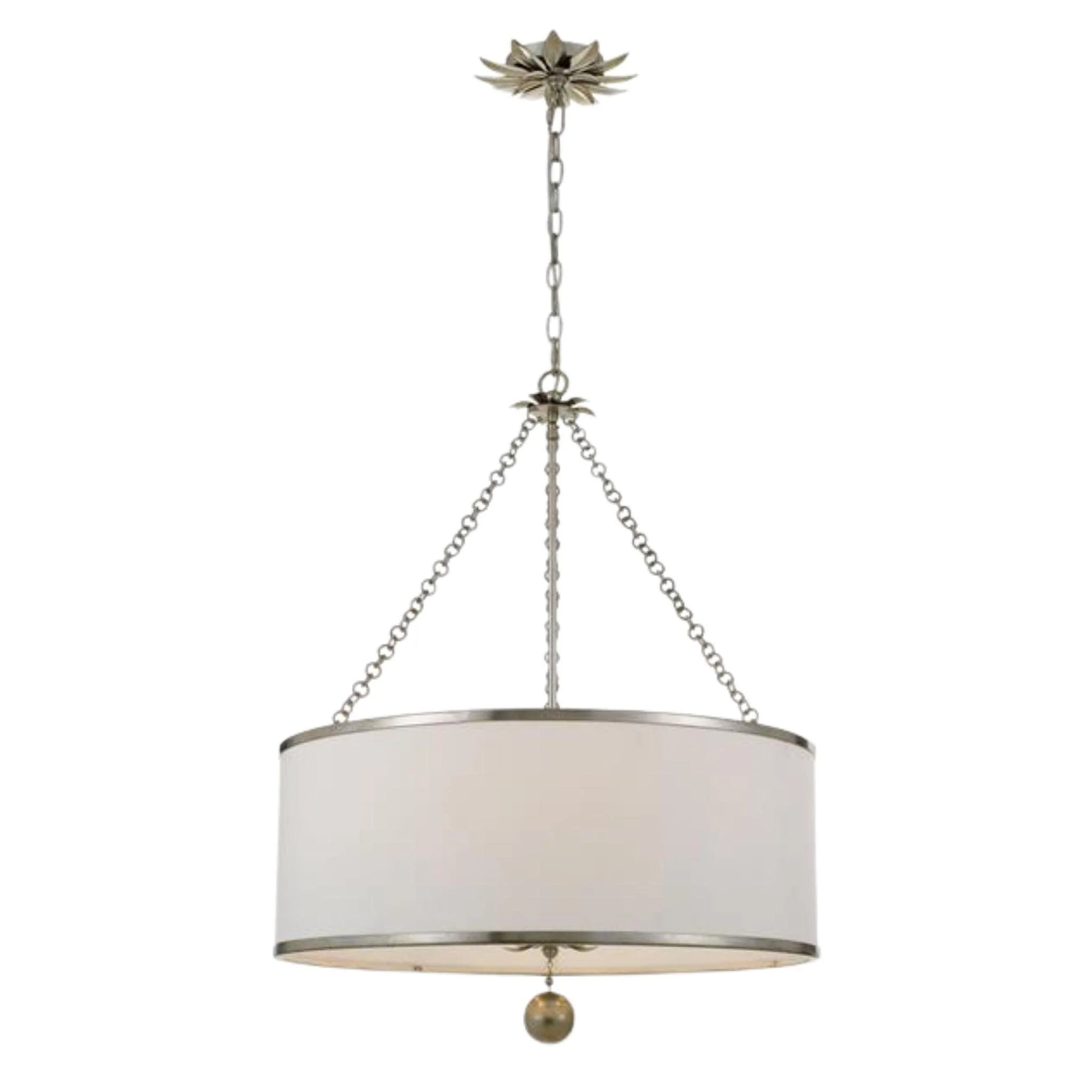Elegant Broche 6-Light Chandelier - Modern Crystal Ceiling Light Fixture for Dining Room, Bedroom & Living Room Decor