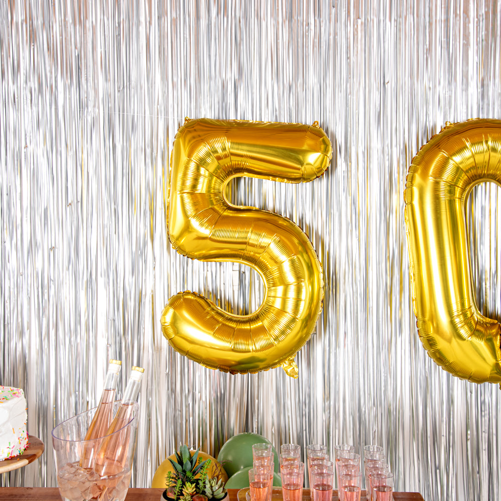 Balloonify Gold Mylar Number 5 Balloon - 40 Inch Large Foil Balloon for Birthday Parties, Anniversaries & Celebrations - 1 Count Box