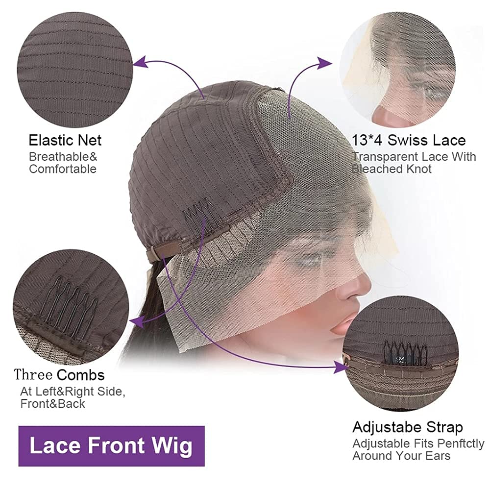 13x4 HD Pre Plucked Body Wave Lace Front Wig with Baby Hair | Glueless Transparent Lace Frontal | 180% Density Brazilian Virgin Human Hair Wigs for Black Women | 20 Inch Natural Looking Wig for Daily Wear, Parties & Special Occasions