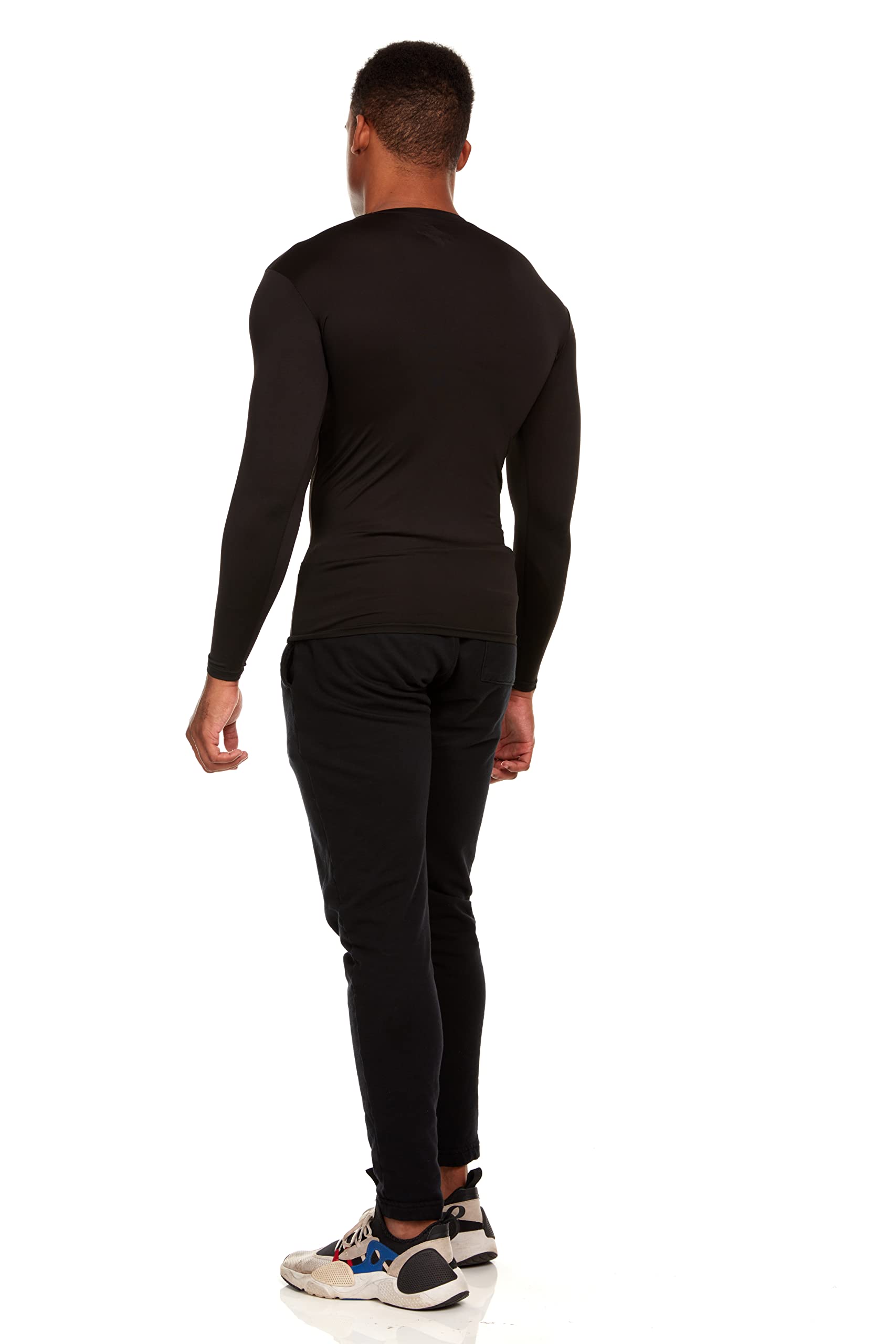 Russell Athletic Men's Long-Sleeve Compression Top - Lightweight Moisture-Wicking Workout Shirt for Running, Gym & Training - Performance Baselayer for Athletes (Ideal for Cold Weather Workouts & Layering)