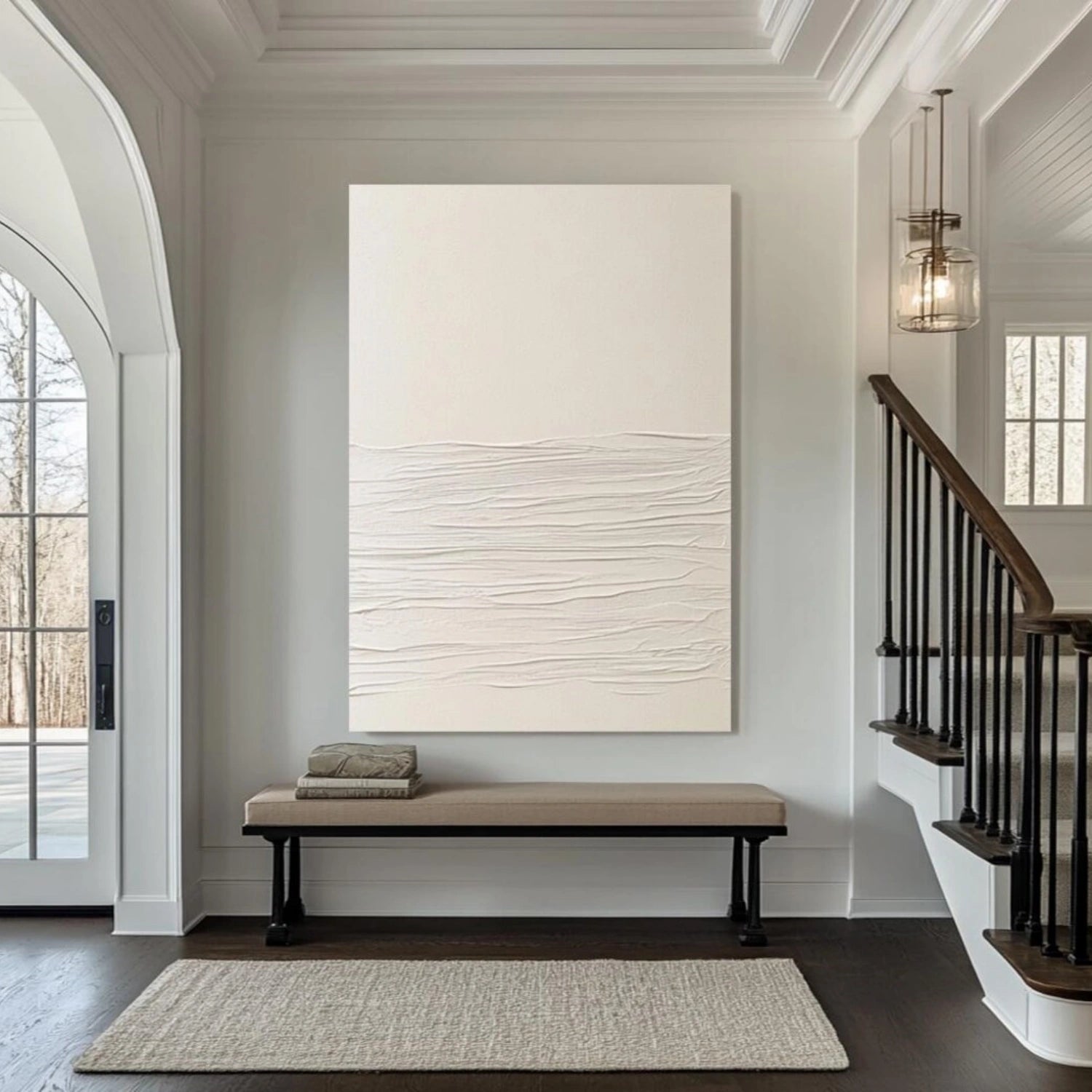 Minimalist Textured Plaster Art Paintings on Canvas #MM314 - Perfect for Modern Home & Office Wall Decor