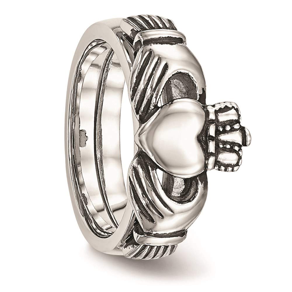 Stainless Steel Claddagh Ring for Women - Love, Loyalty & Friendship Double Hinged Jewelry - Perfect Gift for Her - Ideal for Weddings, Anniversaries & Friendship Day