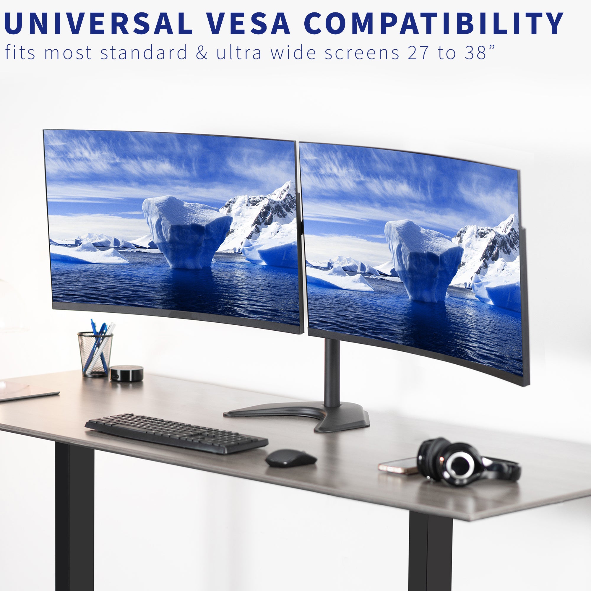 Adjustable Dual Monitor Stand 27
