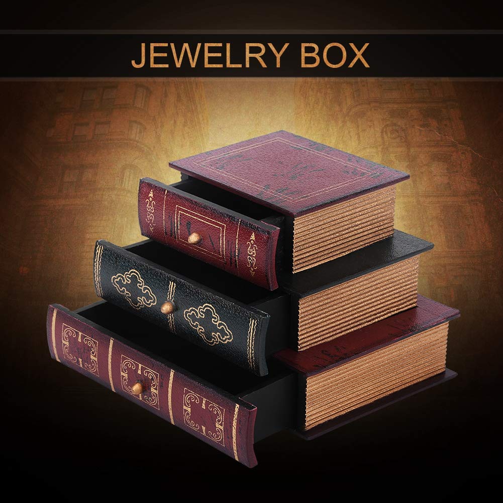 Elegant Book-Shaped Jewelry Gift Box - Premium Jewelry Storage Organizer Holder for Necklaces, Rings & Bracelets - Perfect for Wedding, Anniversary & Birthday Gifts