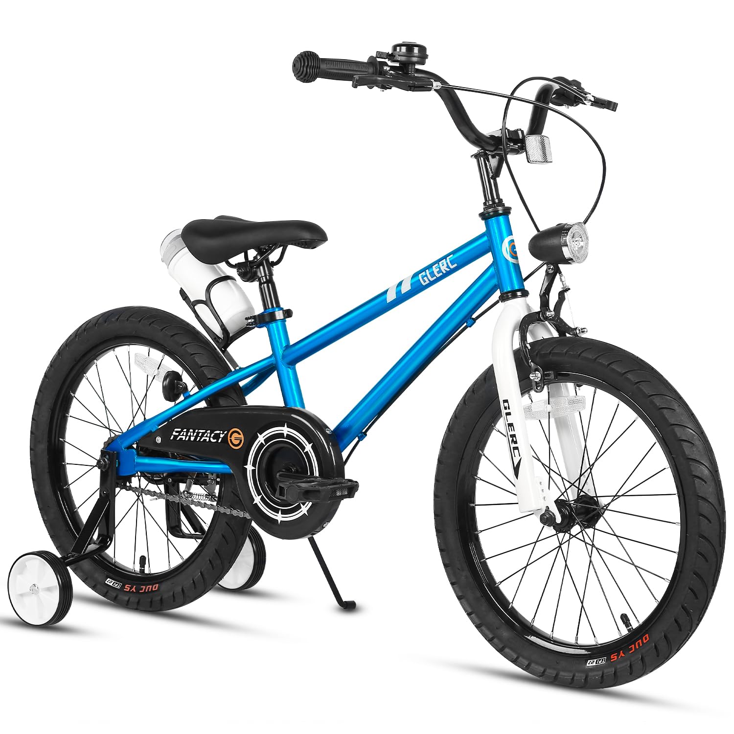Fantasy 12 14 16 18 20 Inch Kids Bicycle for Boys & Girls Ages 2-14 - Adjustable Training Wheels, Safety Headlight & Water Bottle Holder - Multiple Color Options for School, Park & Neighborhood Riding
