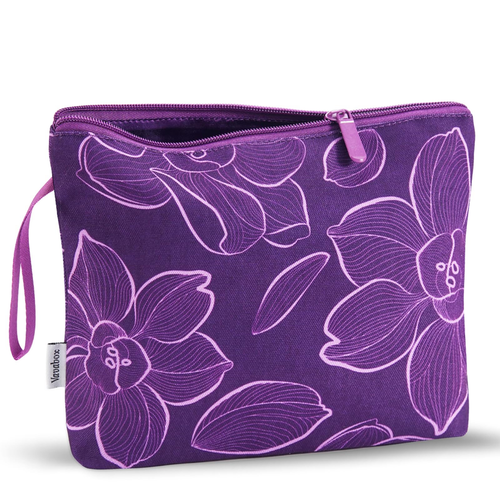 Personalized Makeup Bag for Women - Custom Cosmetic Travel Pouch, Birthday Gift for Her, Girls' Beauty Organizer (Purple Narcissus) - Perfect for Travel, Bridal Shower & Everyday Use