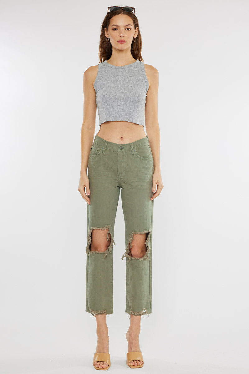 Blakely High Rise Straight Leg Jeans for Women - Stretchy Denim Pants, Comfortable & Flattering Fit - Perfect for Casual Wear, Office, and Date Night
