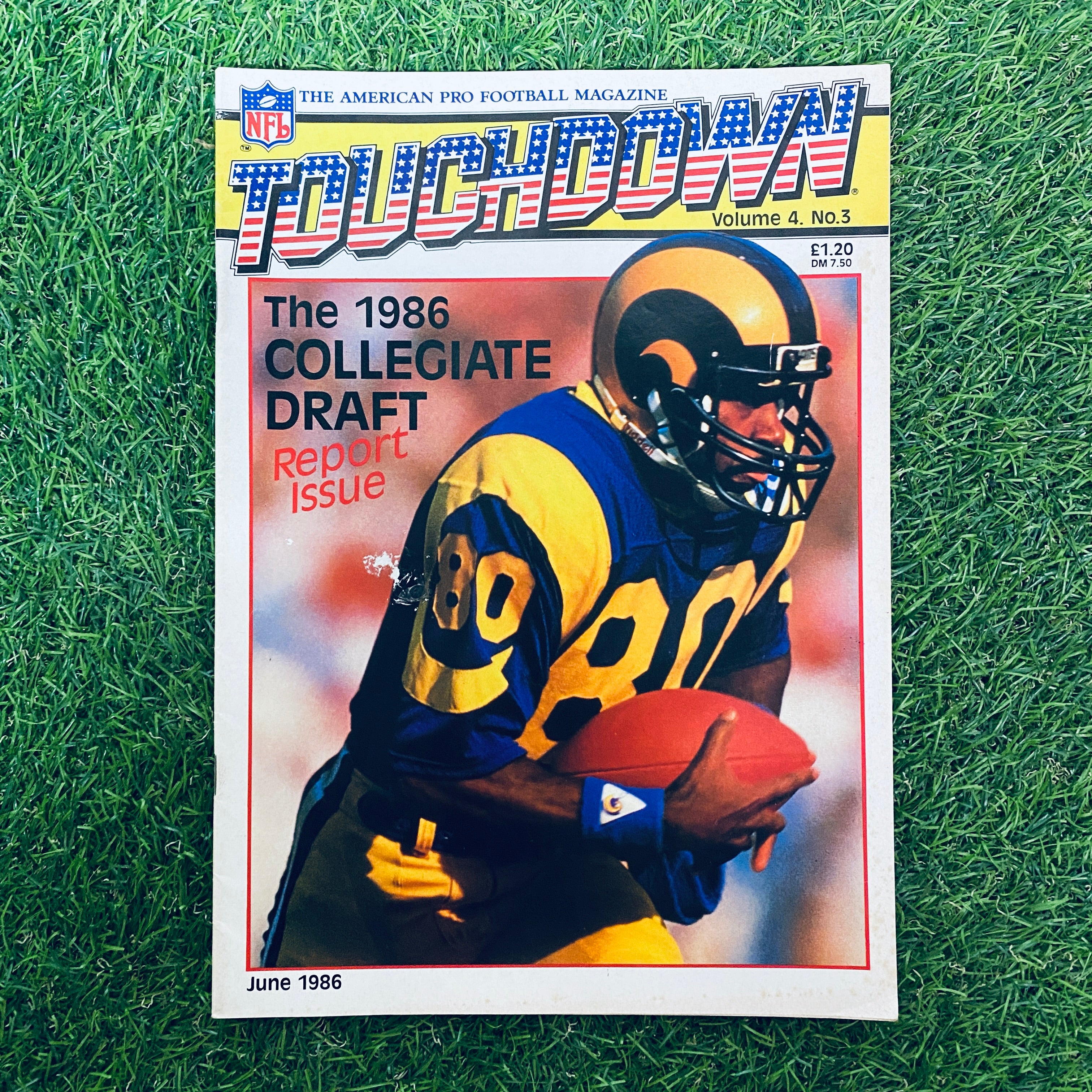 Touchdown Magazine June 1986 Volume 4 No. 3 - Vintage Sports Collectible, NFL Memorabilia for Football Fans & Collectors | Perfect for Display, Gift or Sports Memorabilia Collection
