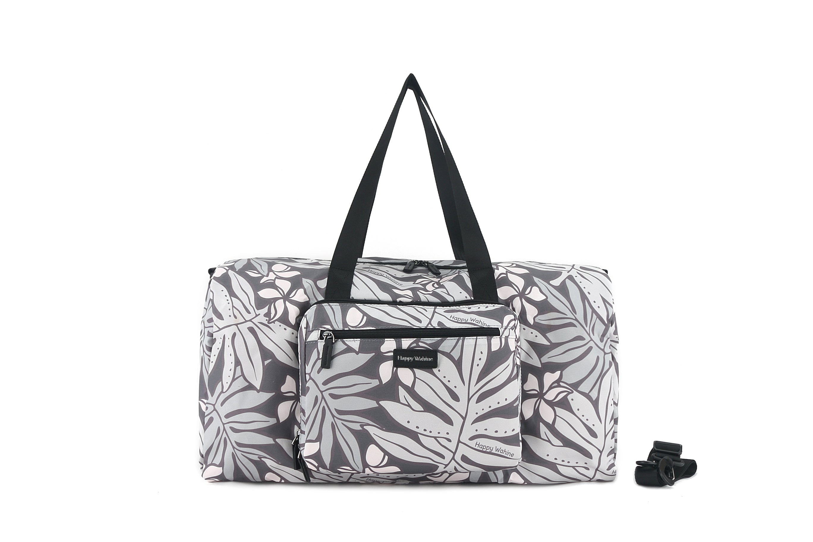 Stephanie Laua'e Duffle Bag - Waterproof Travel Duffel for Gym, Sports & Weekend Getaways - Dark Grey Carry-On Luggage for Men & Women