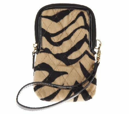 Dennis Basso Zebra Print Faux Fur Tablet & Phone Case - Stylish Protective Cover for iPad, iPhone, Samsung | Perfect for Work, Travel & Everyday Use