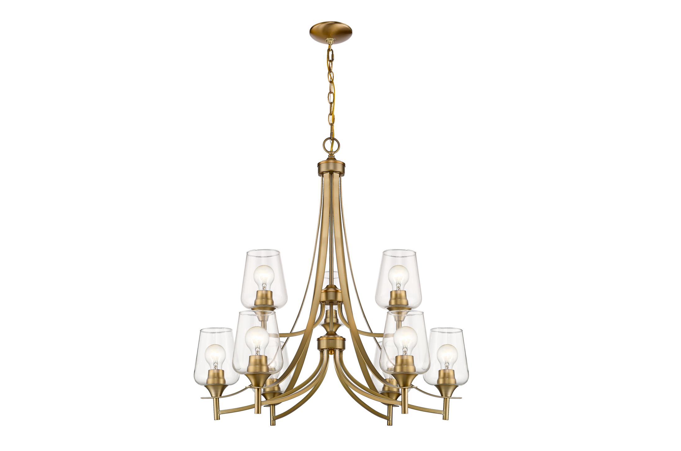 Julia 9-Light Modern Crystal Chandelier - Elegant Dining Room Lighting Fixture for Home Decor, Perfect for Living Room, Bedroom, or Entryway