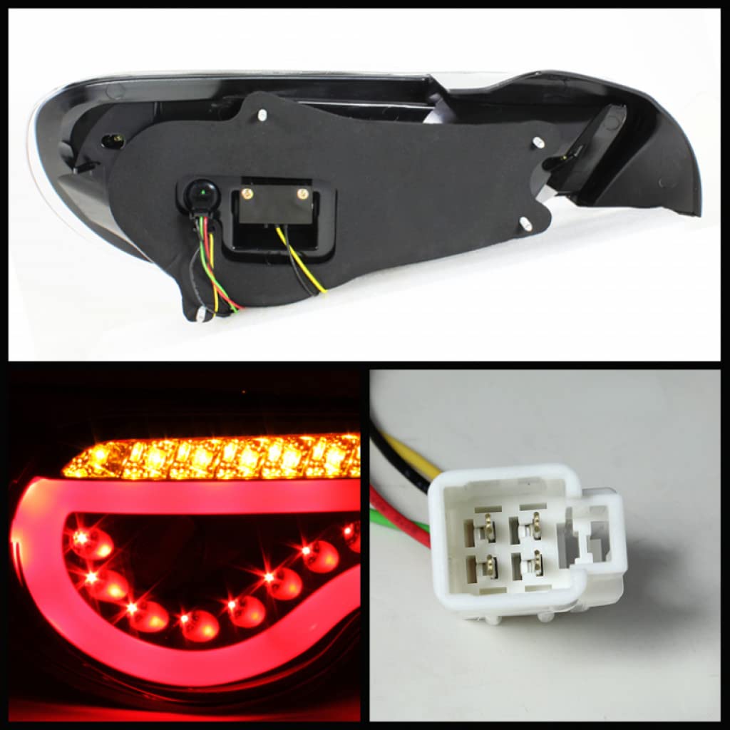 Spyder LED Tail Lights for Subaru BRZ 2013-2016 - Black Light Bar Pair (Part# 5072009) | Upgrade Your Car's Rear Style & Visibility for Night Driving