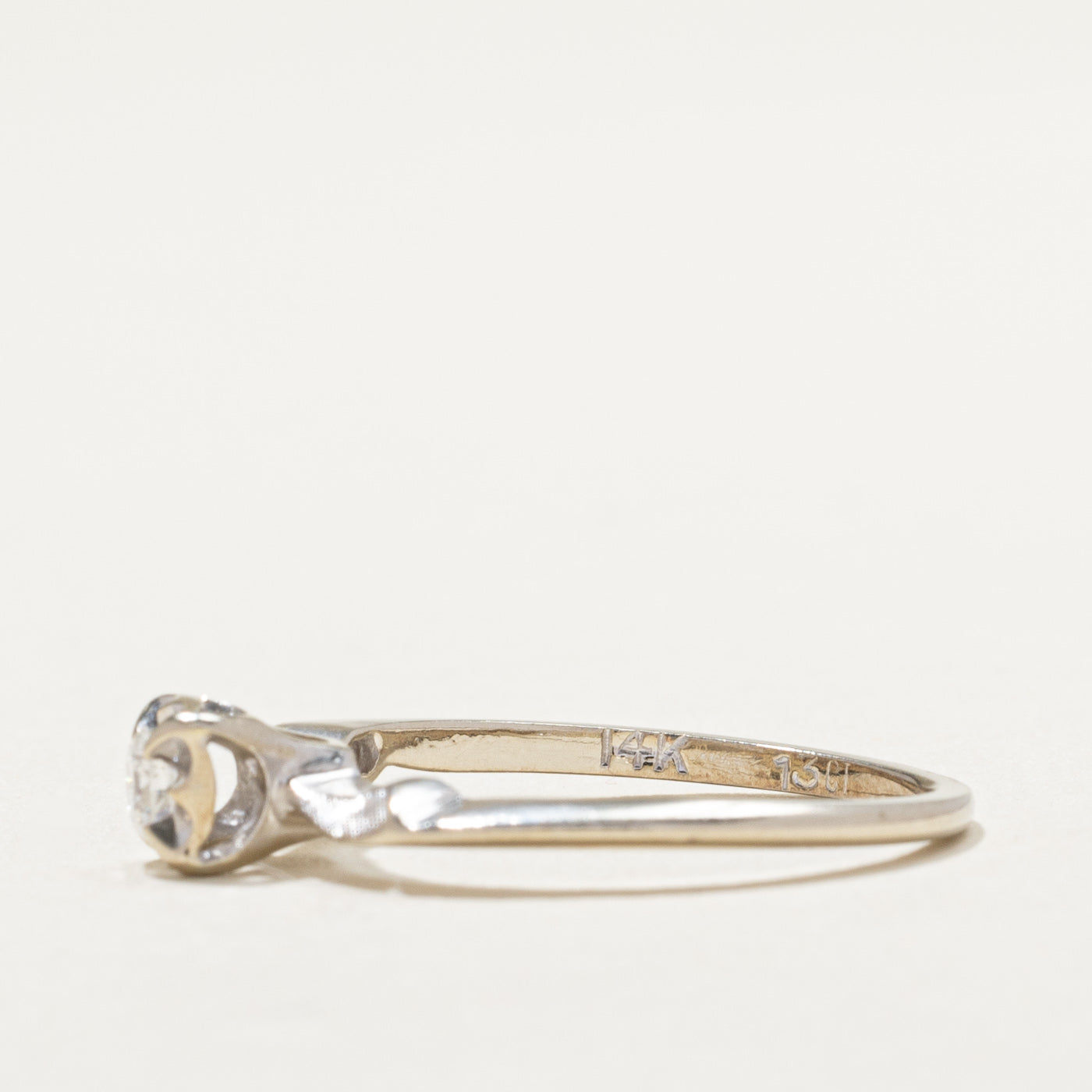 0.13ct Solitaire Diamond Ring for Women - Size 6.5 | Classic Illusion Set Engagement Ring | Perfect for Proposals, Anniversaries & Special Occasions