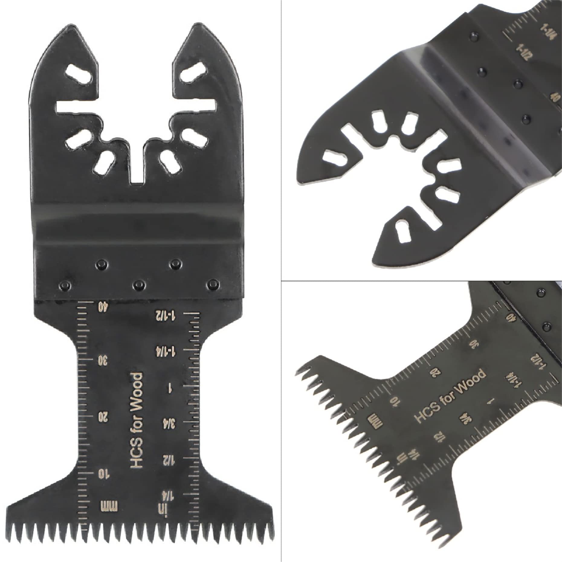 kimllier 60Pcs Oscillating Tool Blades Set - Multi-Tool Saw Blades for Cutting Wood, Plastic & Soft Metal - Perfect for DIY Projects, Home Renovation & Professional Use