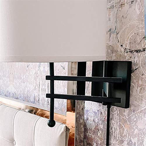 Crystorama Marshall 1-Light Matte Black Wall Sconce - Modern Task Lighting for Bedroom, Hallway & Office Decor