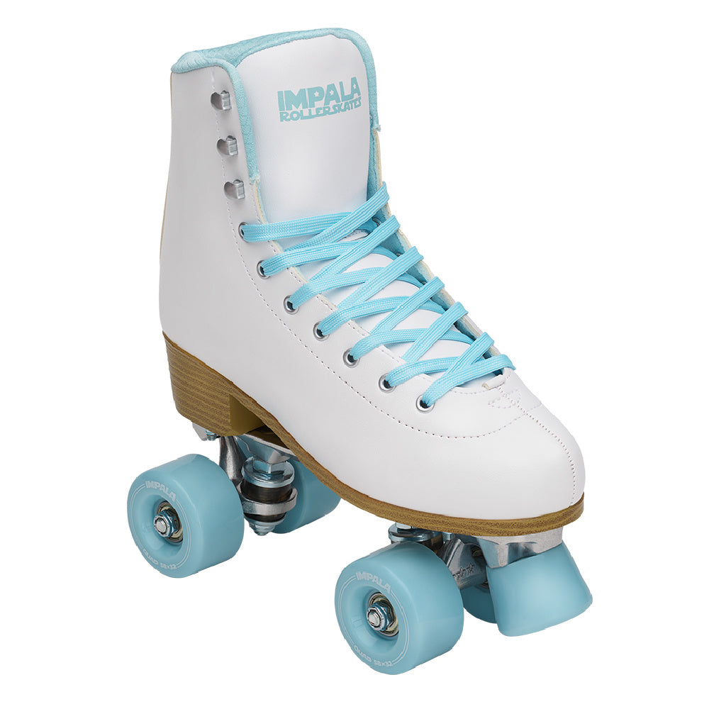 Impala Quad Roller Skates for Women & Men - White Ice Color - Outdoor & Indoor Skating, Rink, Fitness, and Fun Roller Derby