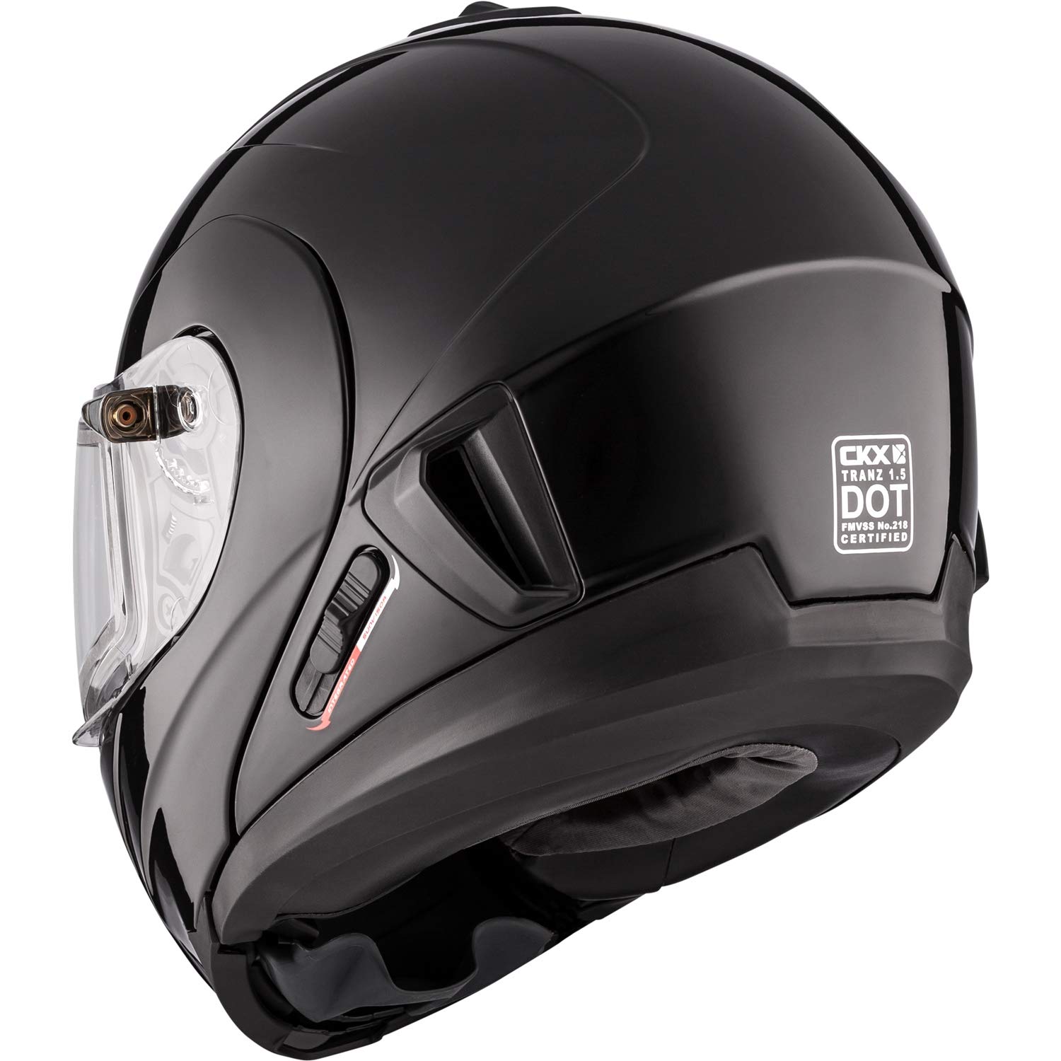 CKX Tranz 1.5 AMS Modular Motorcycle Helmet with Electric Double Shield - Lightweight & Durable for Street Riding & Long-Distance Touring