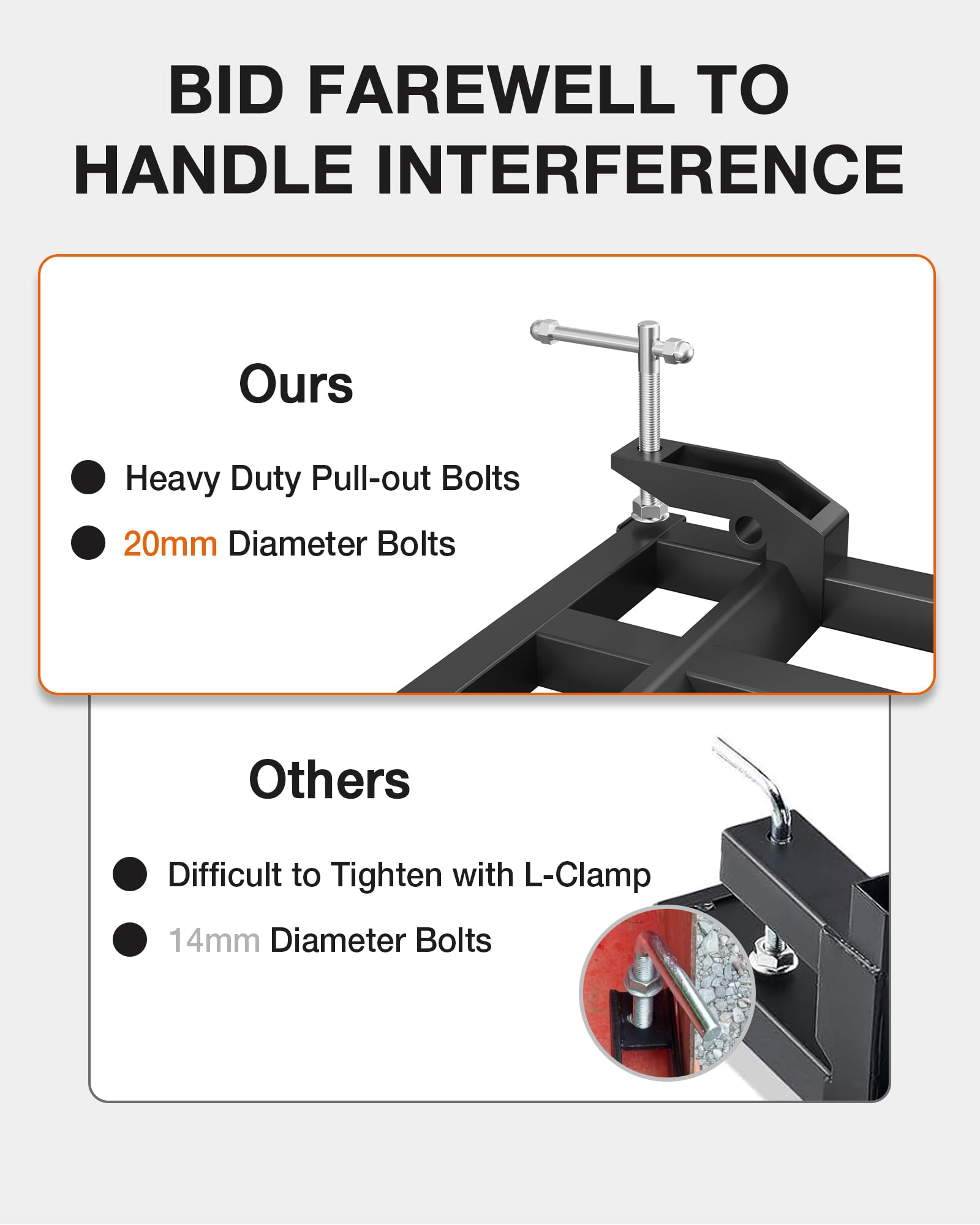 Heavy Duty Clamp-On Debris Forks for 72
