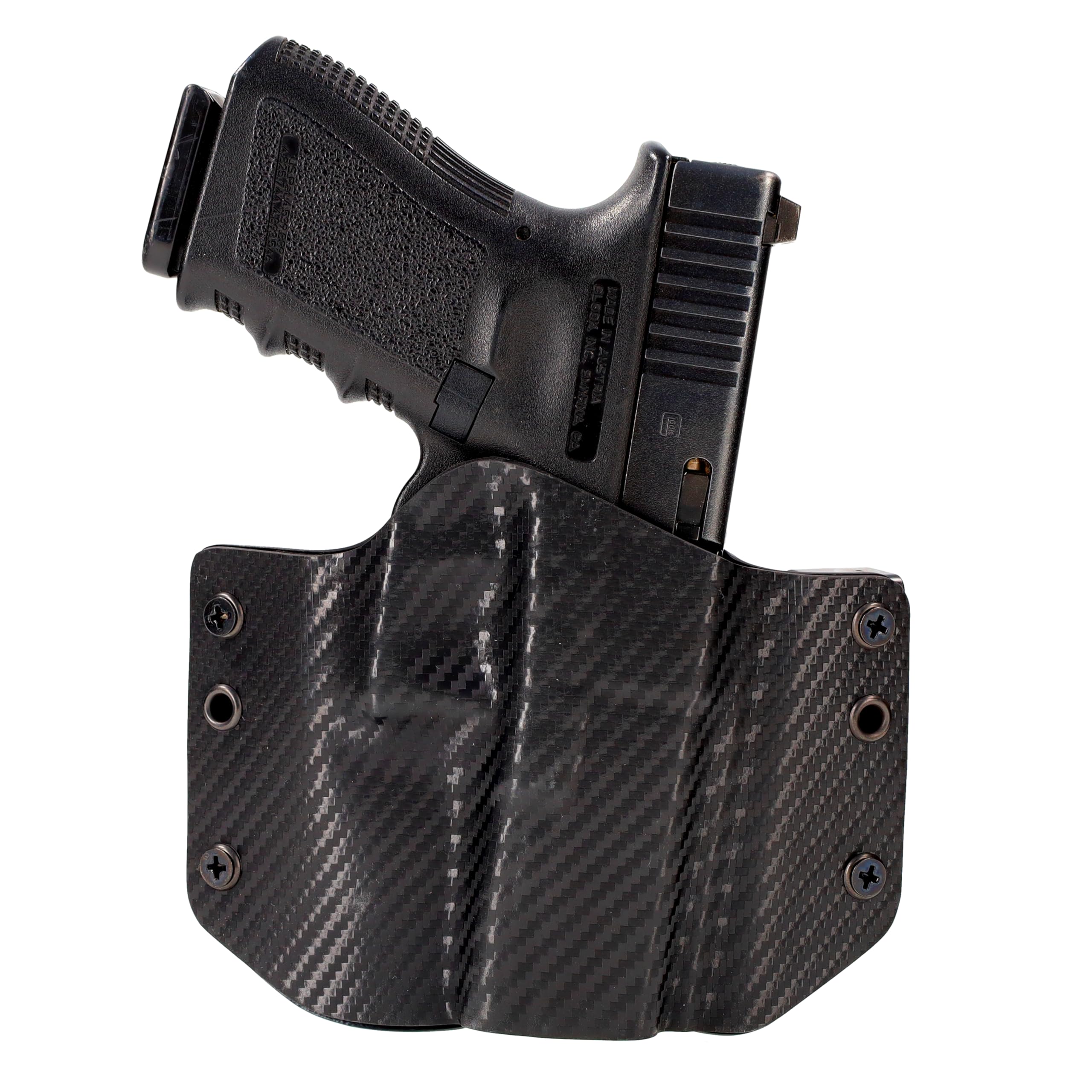 Premium Black Carbon Fiber OWB Holster for Stoeger STR-9SC - Left Hand Draw - Perfect for Concealed Carry & Tactical Training