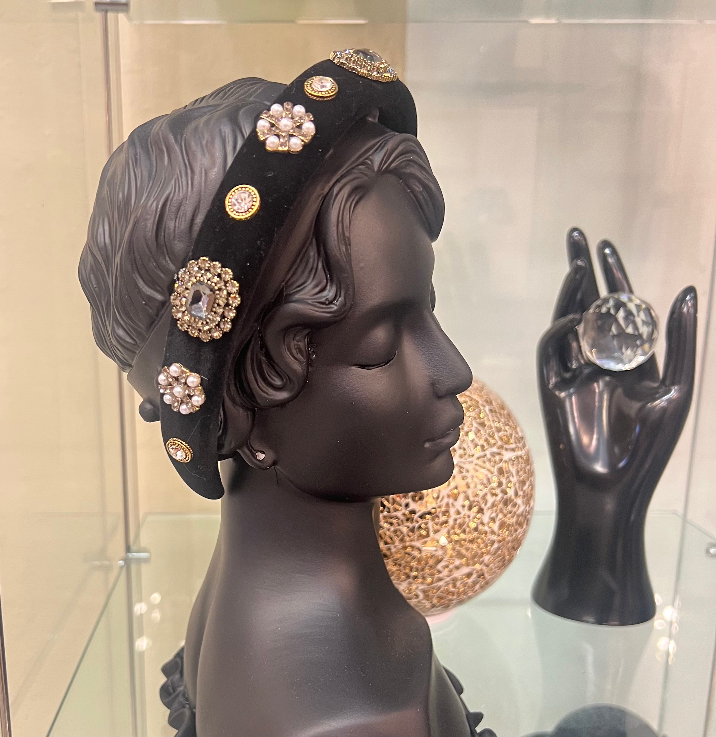 Ella Brown Velvet Princess Headband for Girls - Elegant Hair Accessories for Weddings, Parties & Special Occasions