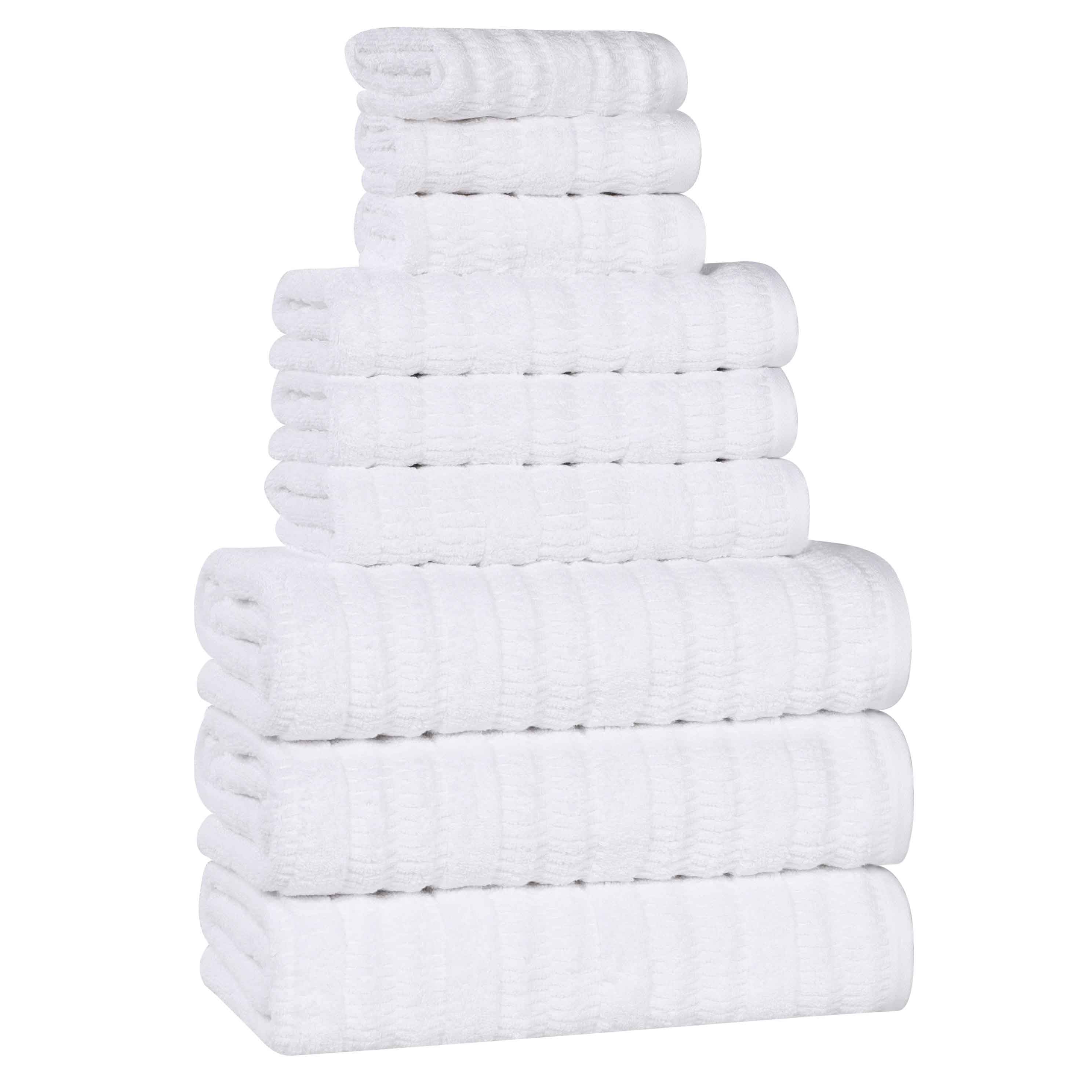 Premium 9-Piece Mika Smart Twist Cotton Towel Set - Soft, Absorbent & Quick-Drying Bath Towels for Spa, Gym & Luxury Home Use