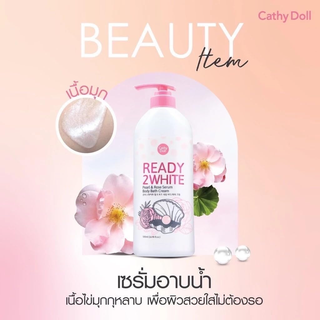 Cathy Doll Ready2 Body Bath Cream - Moisturizing Body Wash for Smooth & Hydrated Skin, 500ml - Perfect for Daily Shower & Relaxing Bath Time