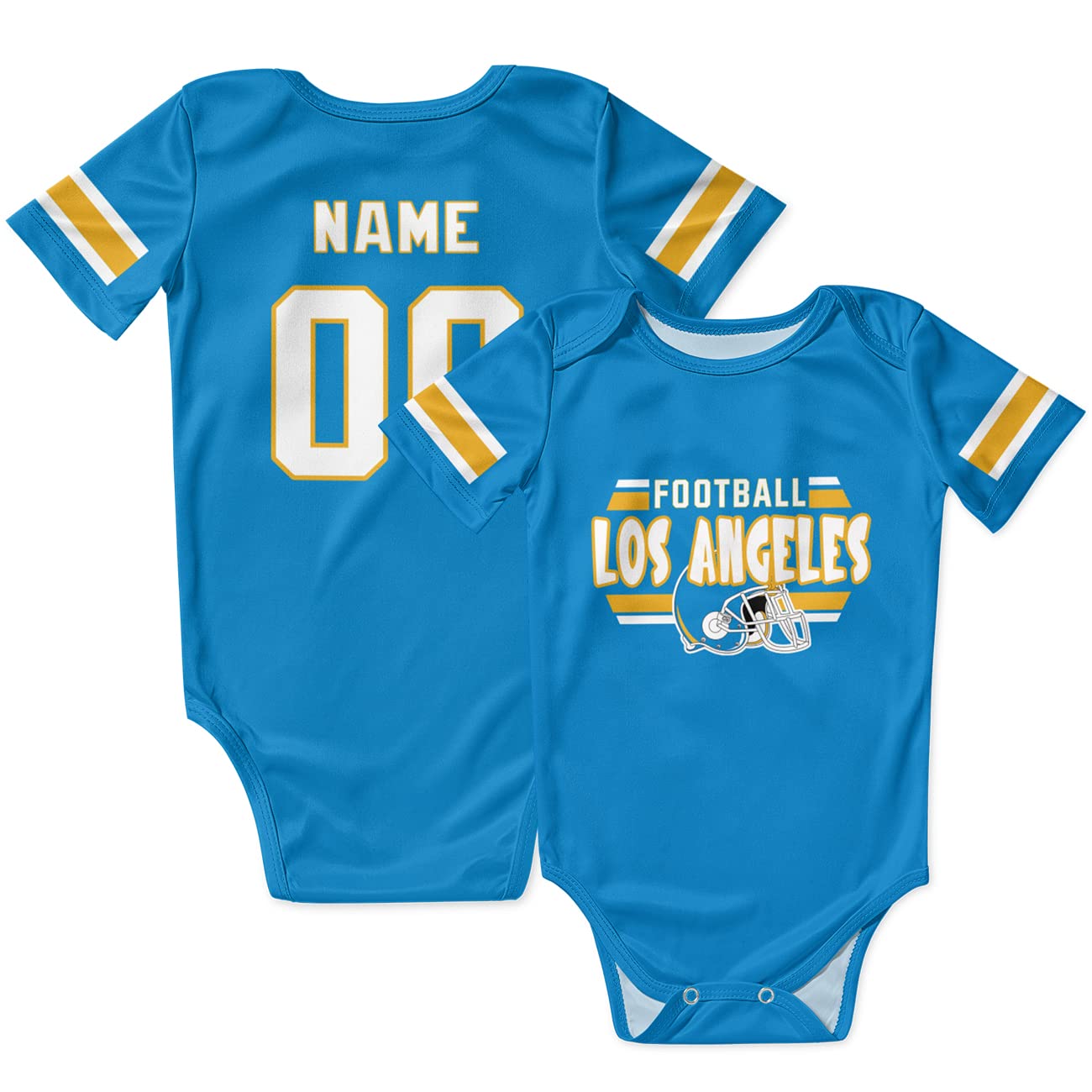 Custom Personalized Baby Clothes with Name & Number - Soft Infant Toddler Apparel for Sports Fans | Perfect for Gifts, Game Days & Family Photos
