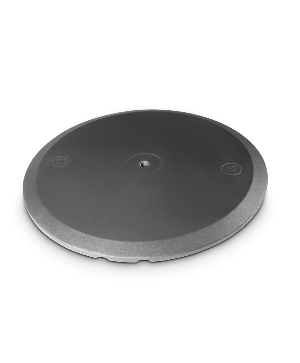 Heavy Duty Speaker Stand with Plate Base & Weight Plate - Cast Iron Black | Perfect for Home Theater, Studio Monitors & PA Systems