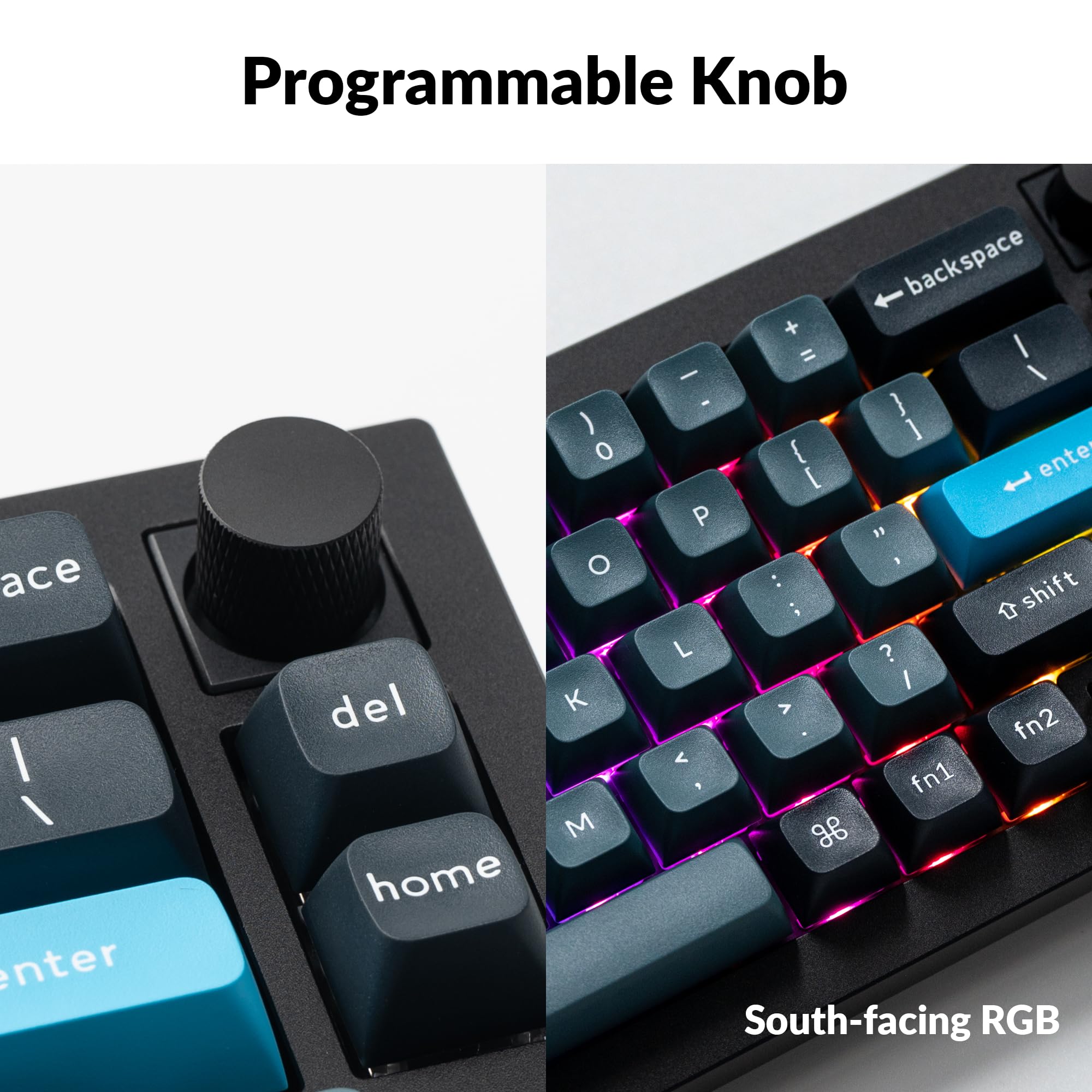 Keychron Q2 Pro Full Metal RGB Wireless Mechanical Keyboard - QMK/VIA Programmable, Hot-Swappable K Pro Red Switches, KSA Double-Shot PBT Keycaps for Mac/Windows/Linux (Black) | Perfect for Gaming, Coding & Office Work