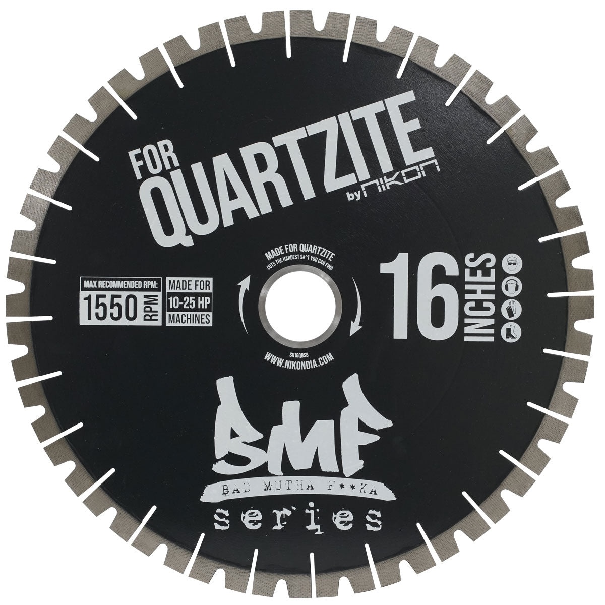 Premium BMF™ Quartzite Bridge Saw Blade for Stone Cutting - Perfect for Granite, Marble, and Natural Stone Fabrication in Professional Workshops