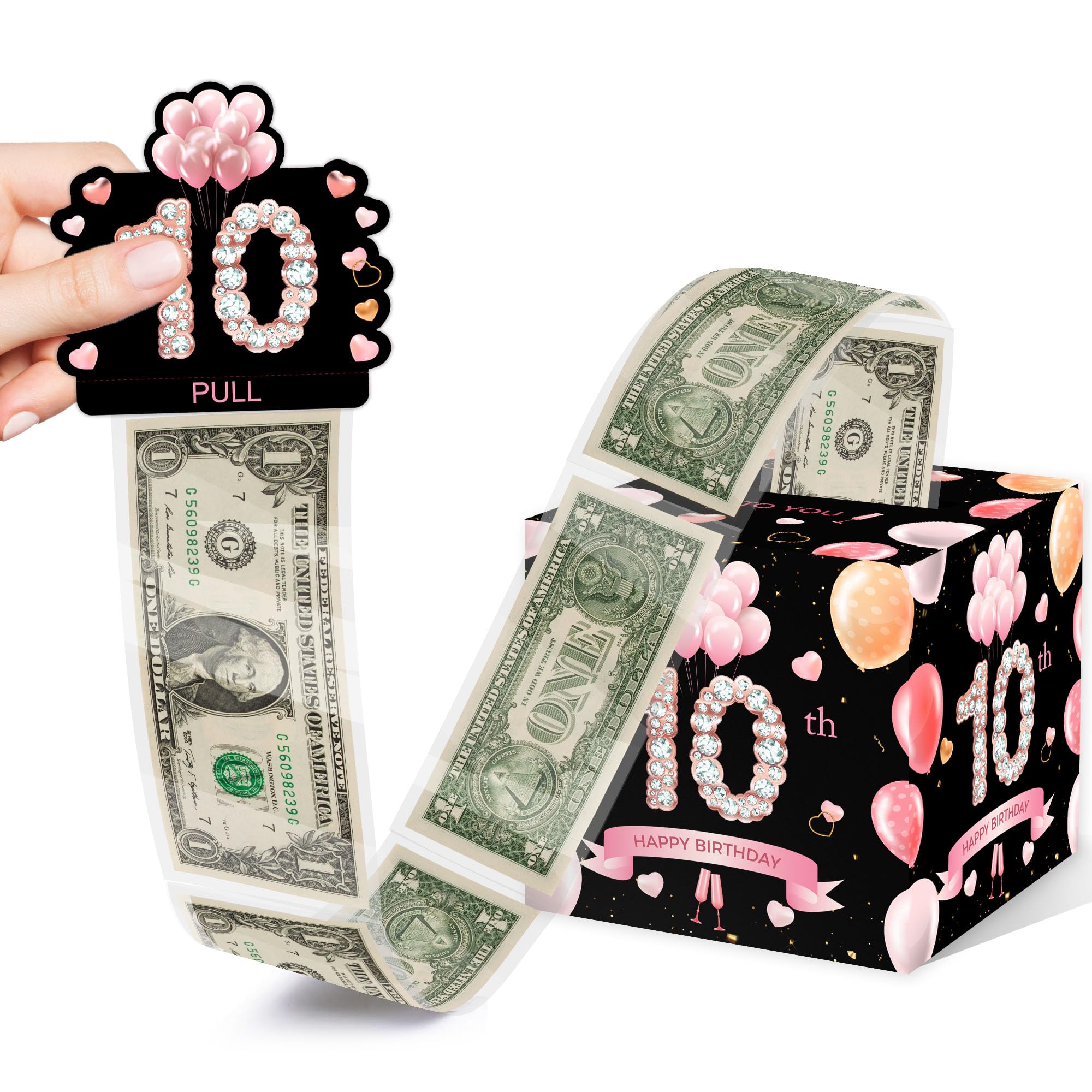10th Birthday Money Gift for Kids - Cash Gift for Boys & Girls - 35PCS Birthday Party Decorations & Supplies - Perfect for Birthday Surprise Parties & Celebrations