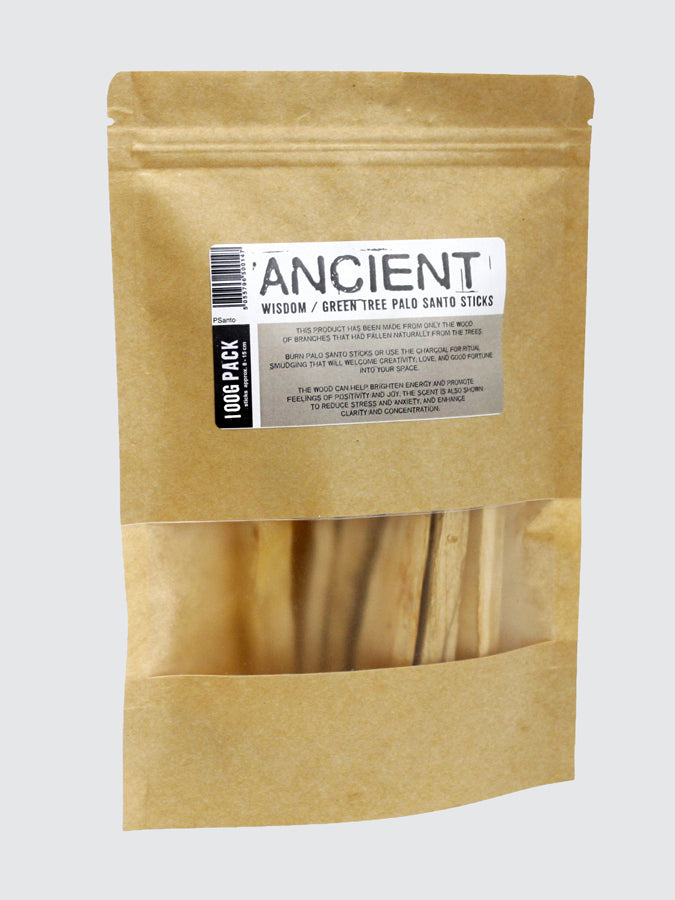 AW Green Tree Palo Santo Sticks (10-15 Pack) 100g - Natural Incense Sticks for Meditation, Yoga, Aromatherapy & Spiritual Cleansing