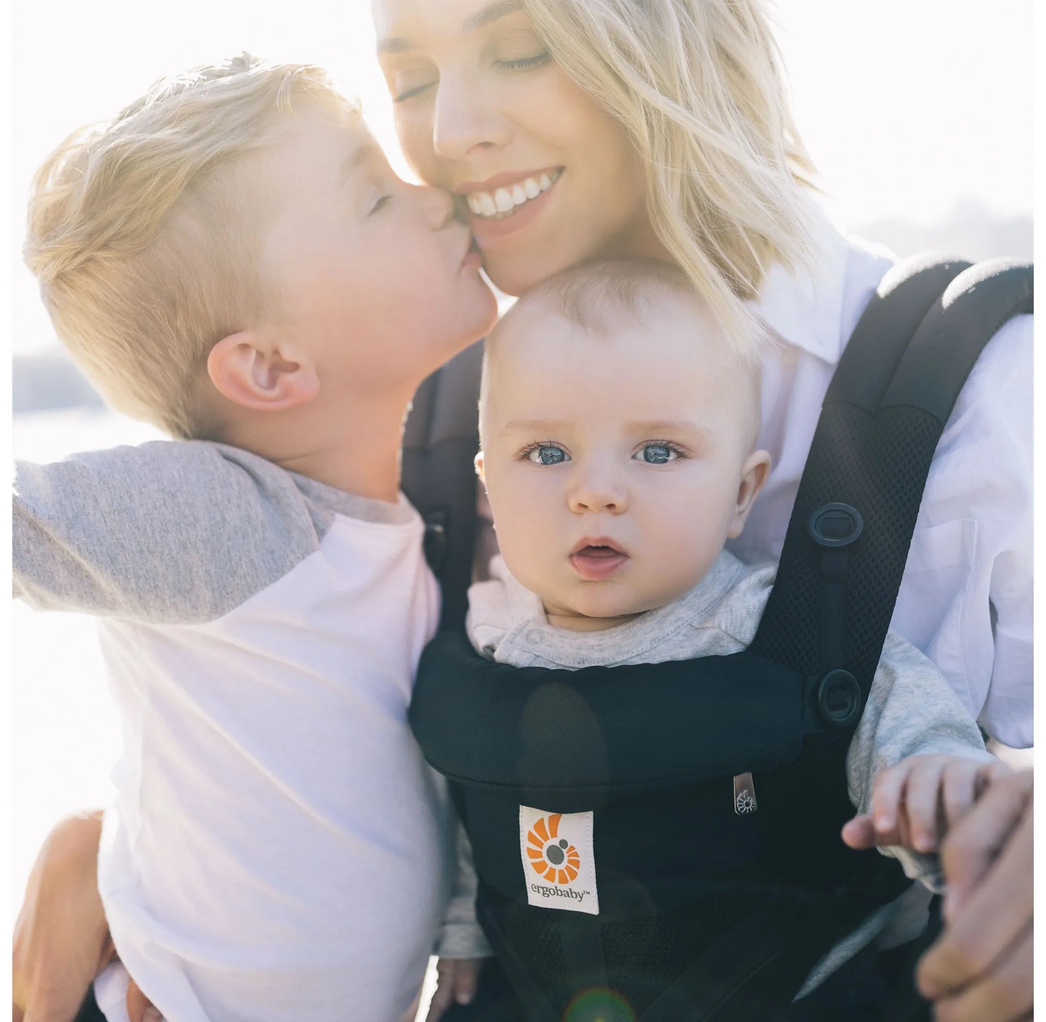 Omni 360 Cool Air Mesh Baby Carrier with Lumbar Support - Breathable All-Position Infant Carrier for 7-45 lbs (Onyx Black) - Perfect for Hiking, Travel & Everyday Use