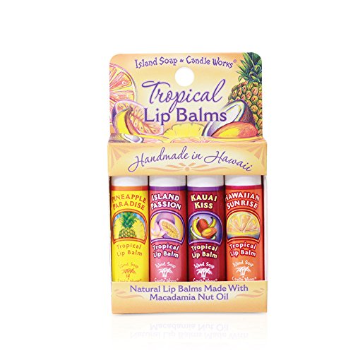 Island Soap & Candle Works Natural Lip Balm Stick - Moisturizing & Nourishing for Dry Lips - Perfect for Outdoor Activities, Travel & Daily Lip Care