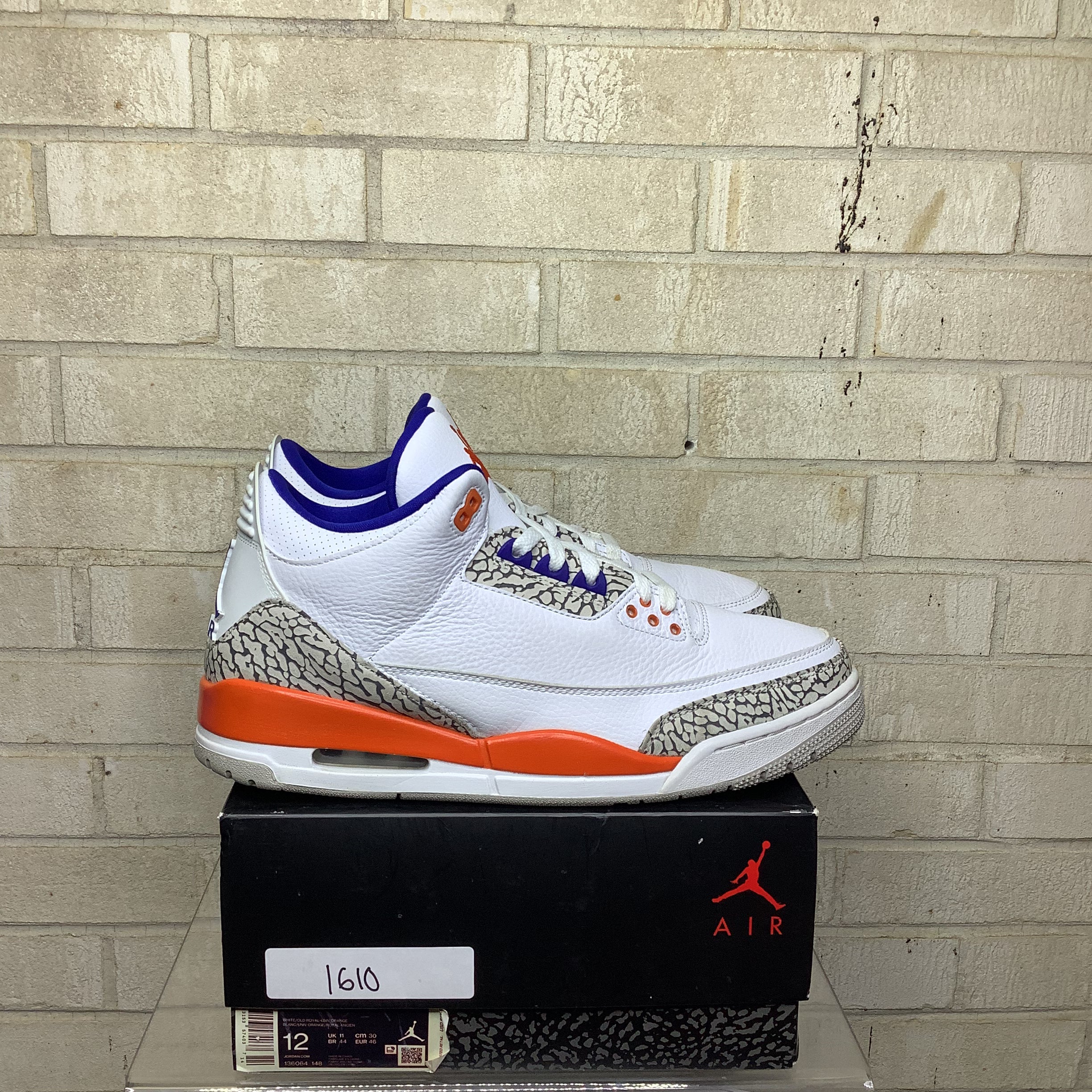 AIR JORDAN 3 KNICKS Men's Basketball Shoes Size 12 - Retro Sneakers for Sports & Streetwear (Style Code: 136064-148) | Perfect for Basketball Games, Gym Workouts and Casual Fashion