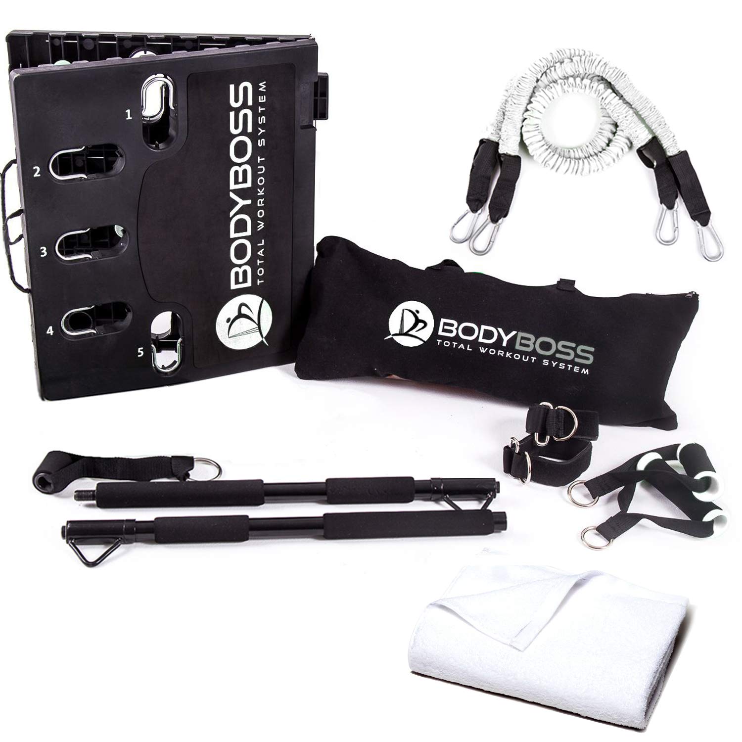 6Ave BodyBoss Home Gym 2.0 - Full Portable Gym System for Home Workouts | Strength Training & Fitness Equipment for Small Spaces | Perfect for Home, Apartment & Travel Use
