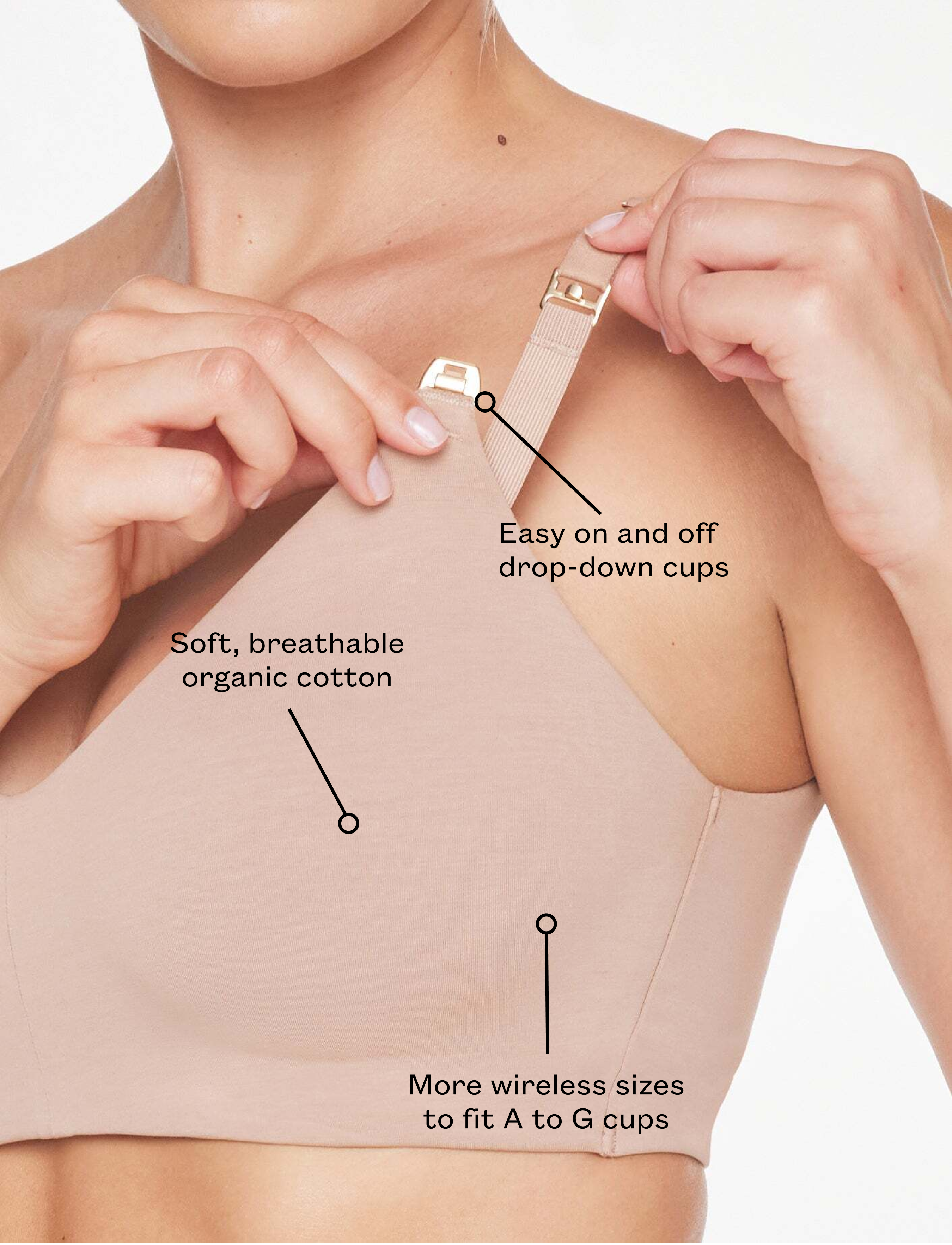 Organic Cloud Cotton Wireless Nursing Bra Bundle - Ultra Soft Maternity & Breastfeeding Bras for Comfortable All-Day Wear - Perfect for Pregnancy, Nursing, and Postpartum Support