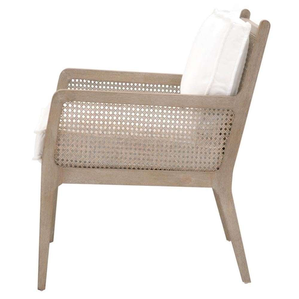 Star International Furniture Stitch & Hand Leone Wood Club Chair in Gray - Mid-Century Modern Accent Chair for Living Room, Lounge & Office - Comfortable Upholstered Armchair with Solid Wood Frame