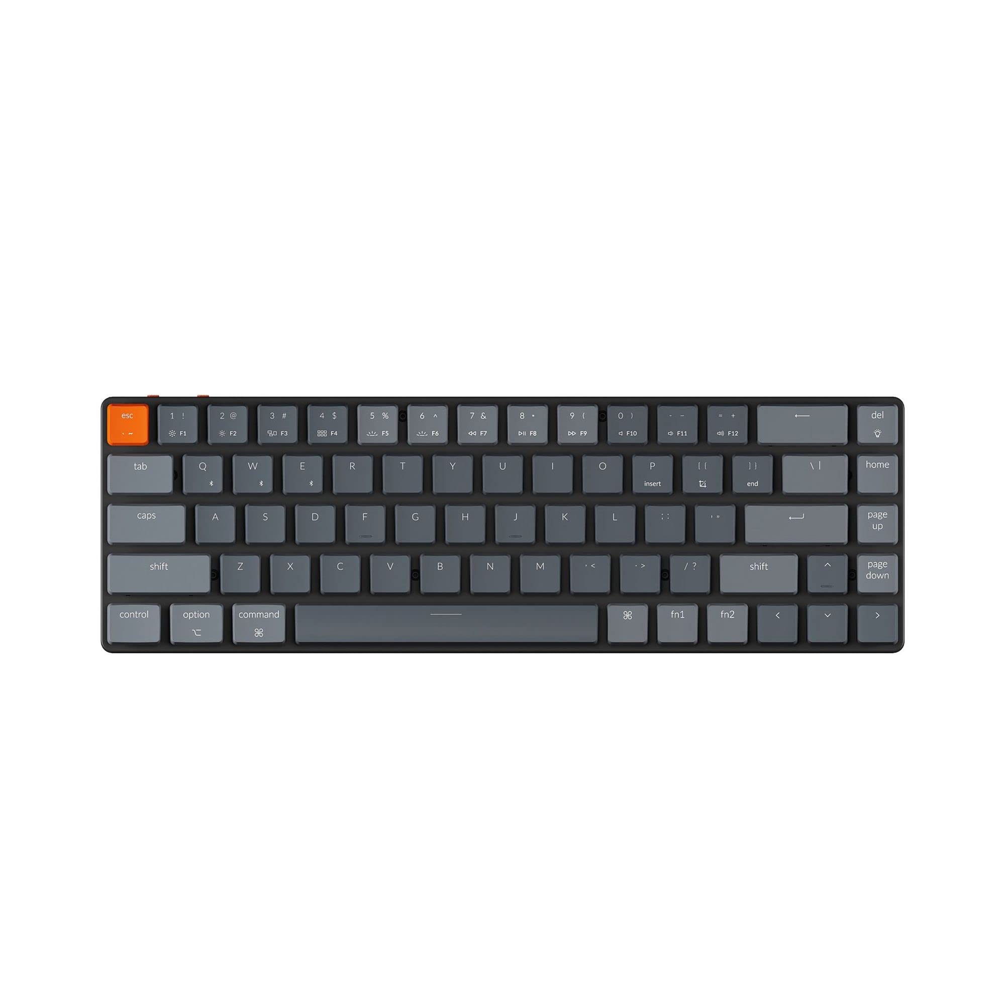 Keychron K7 68-Key Ultra-Slim Wireless Bluetooth Mechanical Keyboard - Low-Profile Gateron Blue Switches, RGB Backlit for Mac & Windows - Perfect for Office, Gaming & Programming