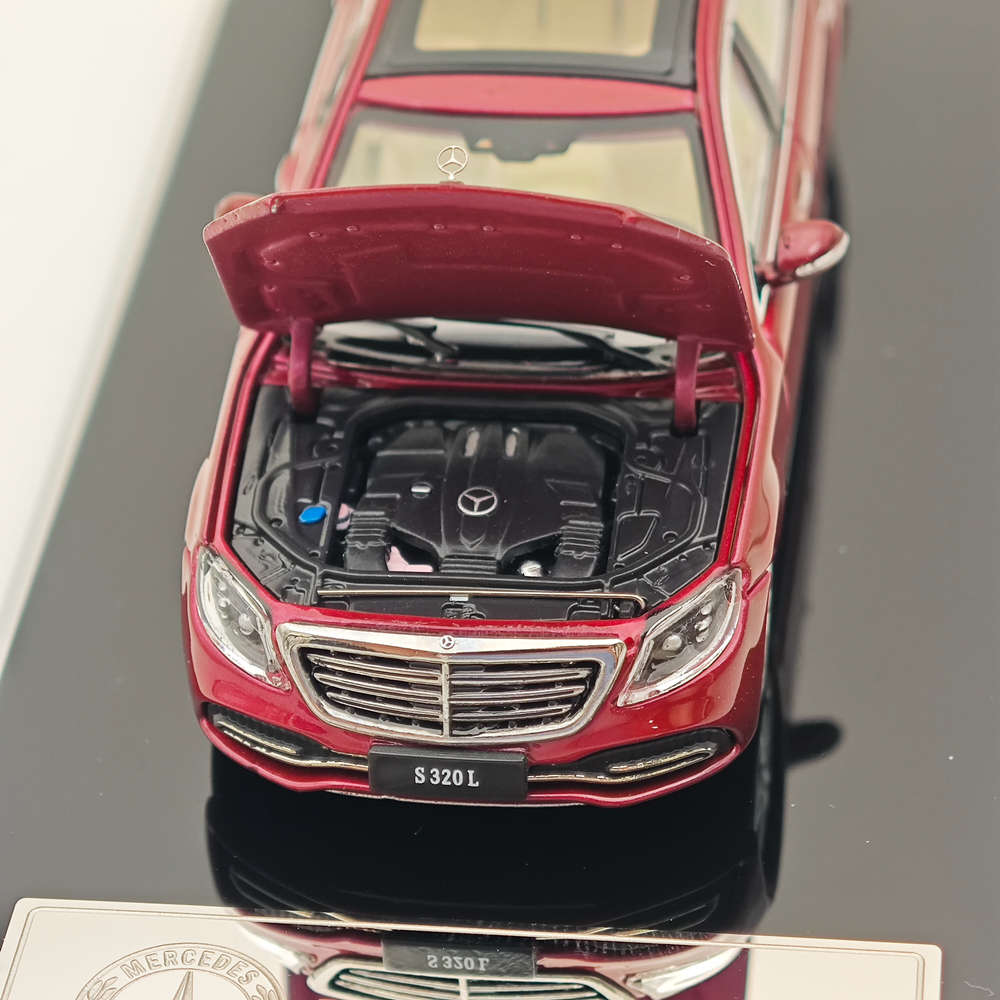 1/64 Scale GLORY MODEL Mercedes Benz S320L W222 Sedan Sports Red Diecast Metal Car Model - Premium Collectible Toy for Display, Gift Giving and Car Enthusiasts