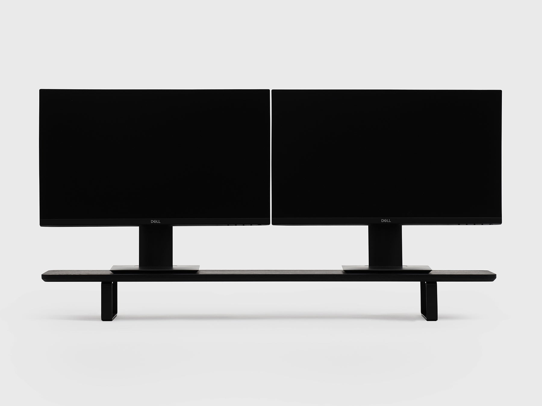 Dual Monitor Stand for Desk - Adjustable Computer Monitor Riser with Shelf - Perfect for Home Office, Gaming Setup & Workspace Organization