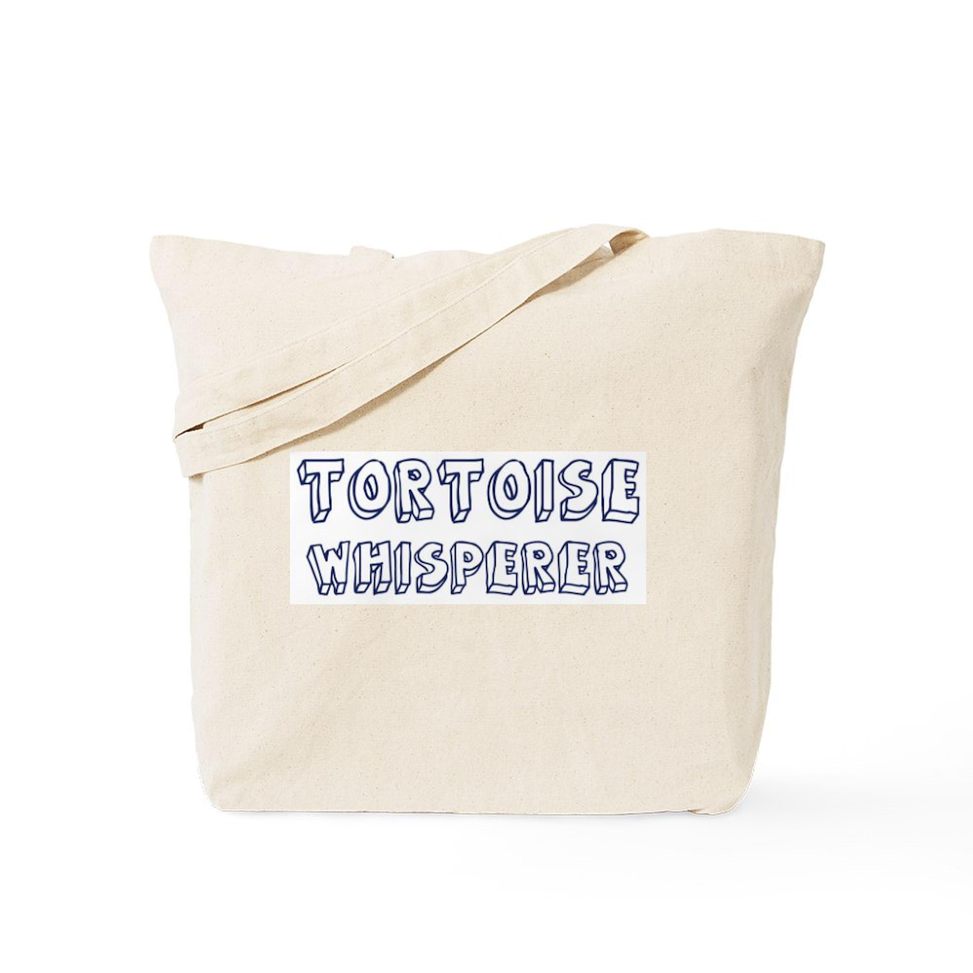 Tortoise Whisperer Natural Canvas Tote Bag - Eco-Friendly Reusable Shopping Bag for Groceries, Beach & Work Commute